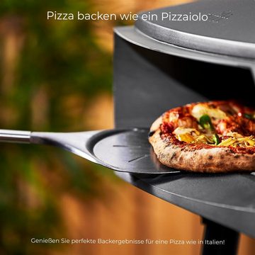 POWERHAUS24 Grillbesteck-Set Pizza-Wender aus Aluminium, 30 cm, langer Griff, (1 Stück, 1 tlg)