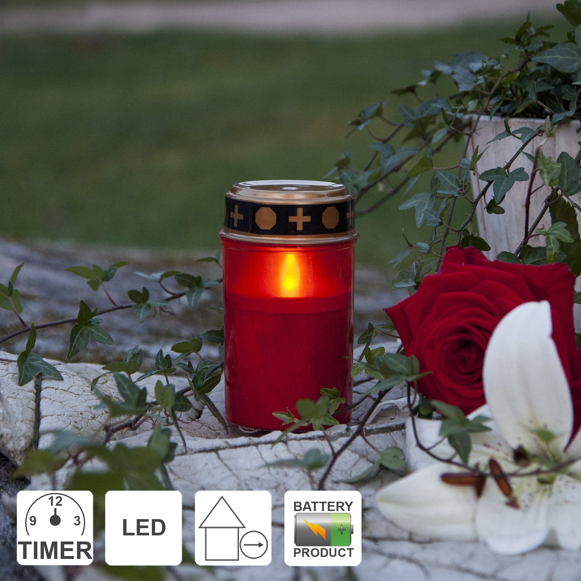 STAR TRADING LED-Kerze Grabkerze Serene (1-tlg) – Bild 3 von 5