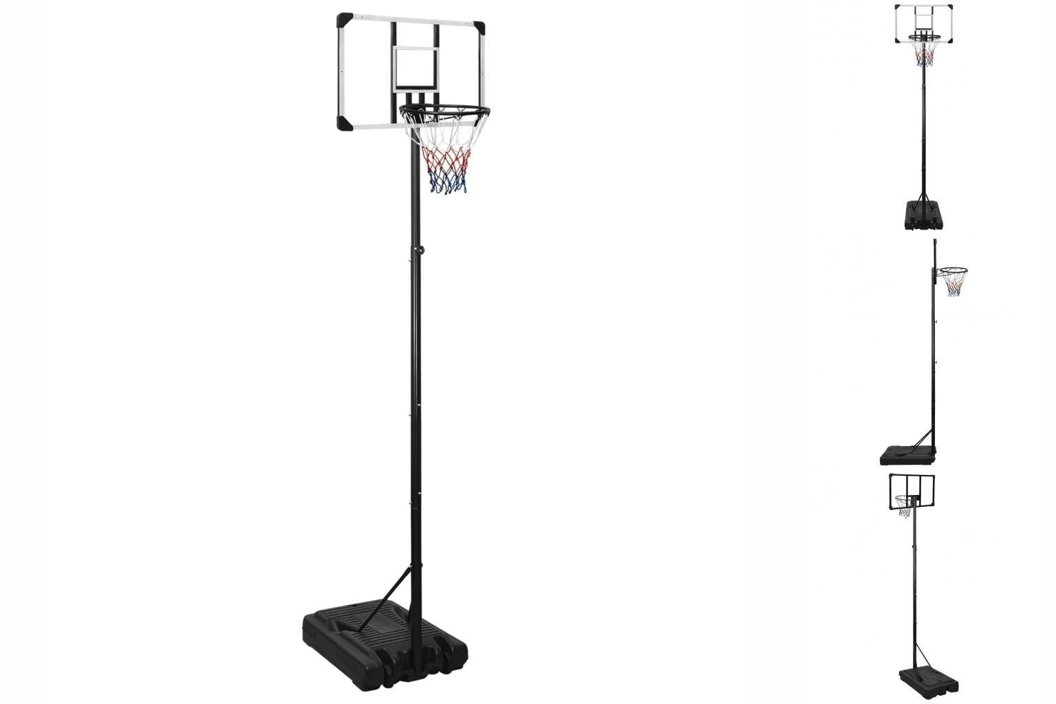 vidaXL Basketballkorb Basketballständer Transparent 280-350 cm Polycarbonat