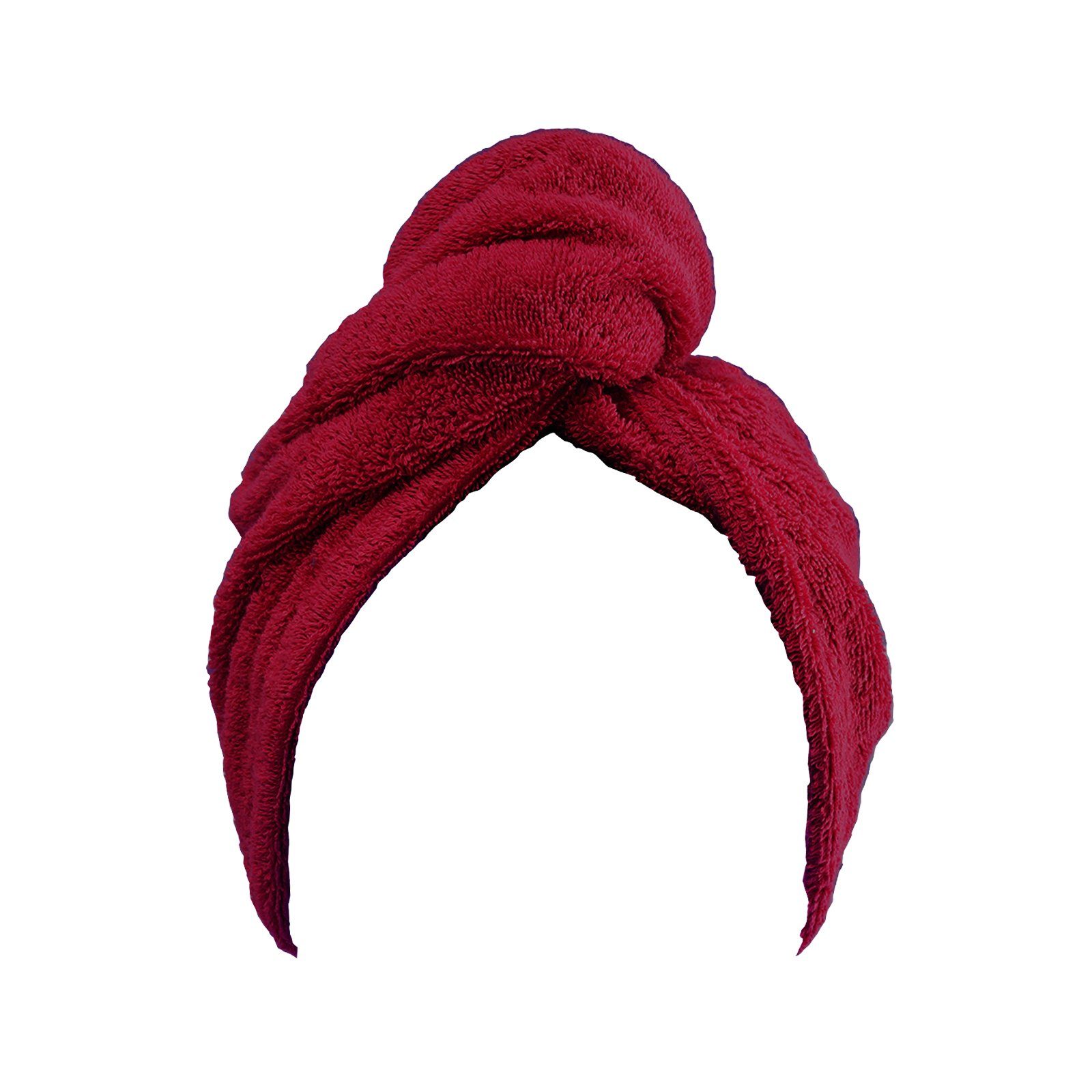 CLASS HOME COLLECTION Turban-Handtuch Baumwolle Haar-Turban cm 72x27 Frottee Bordeaux Kopfhandtuch