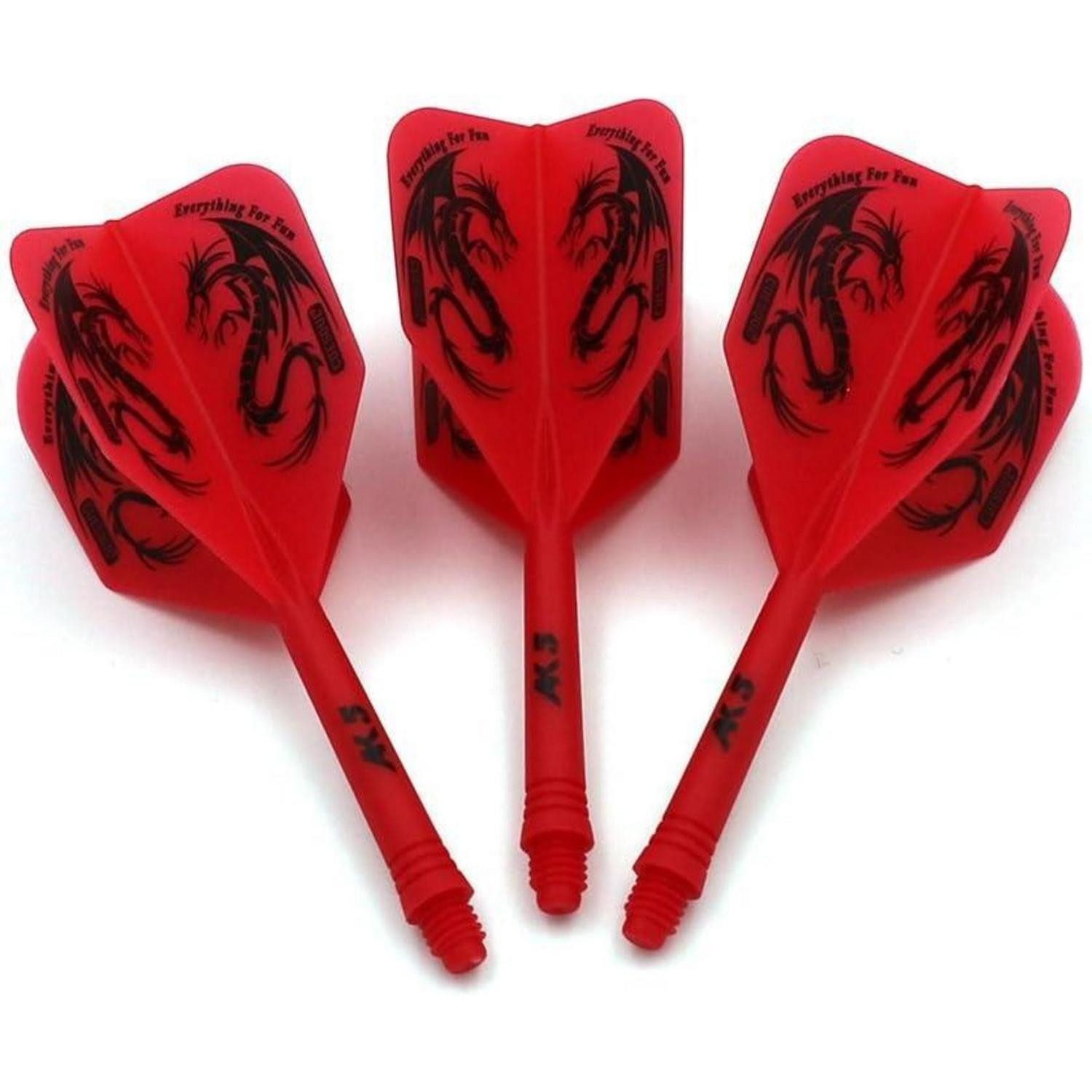 LuxusKollektion Pfeilschaft Dartschäfte Dartflights Farben Muster S M L 3er Rot Drachen CSAK-5JL4