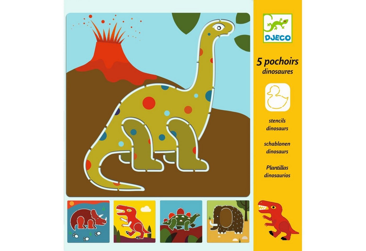Thumbnail - DJECO Malschablone DJ08863 Schablone: Dinosaurier