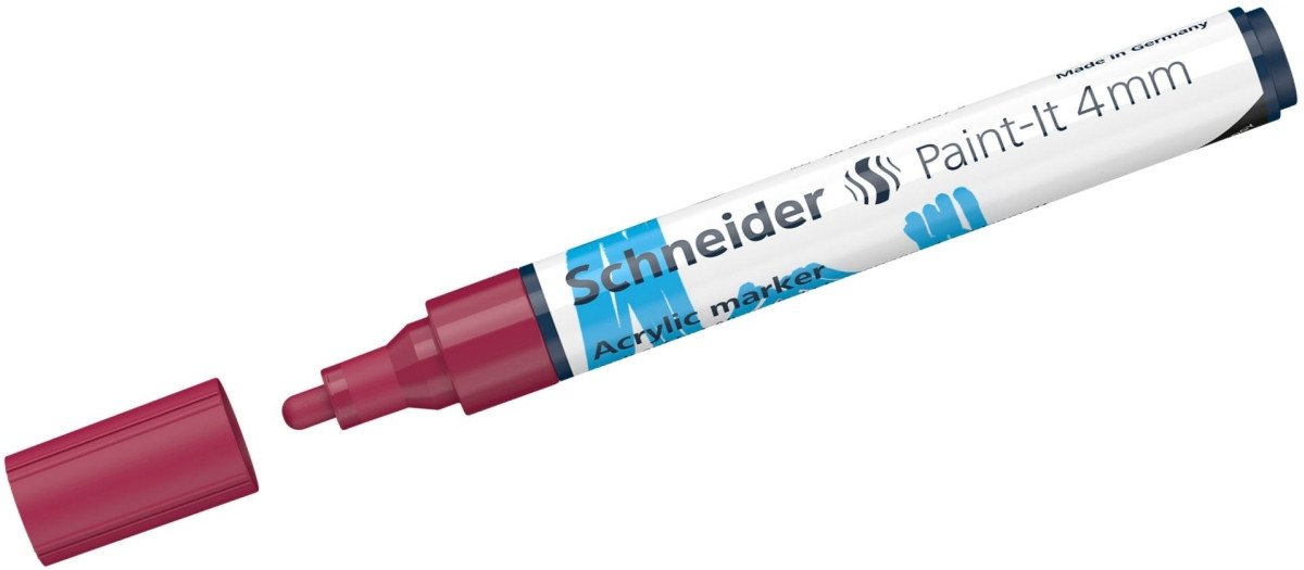 Thumbnail - SCHNEIDER Permanentmarker Acrylmarker Paint-It 320 4mm burgundrot.