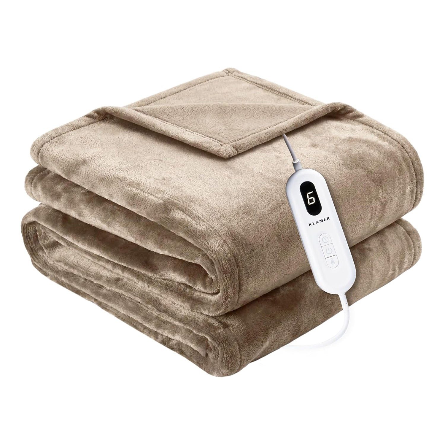 KLAMER Heizdecke Heizdecke - Hellbraun