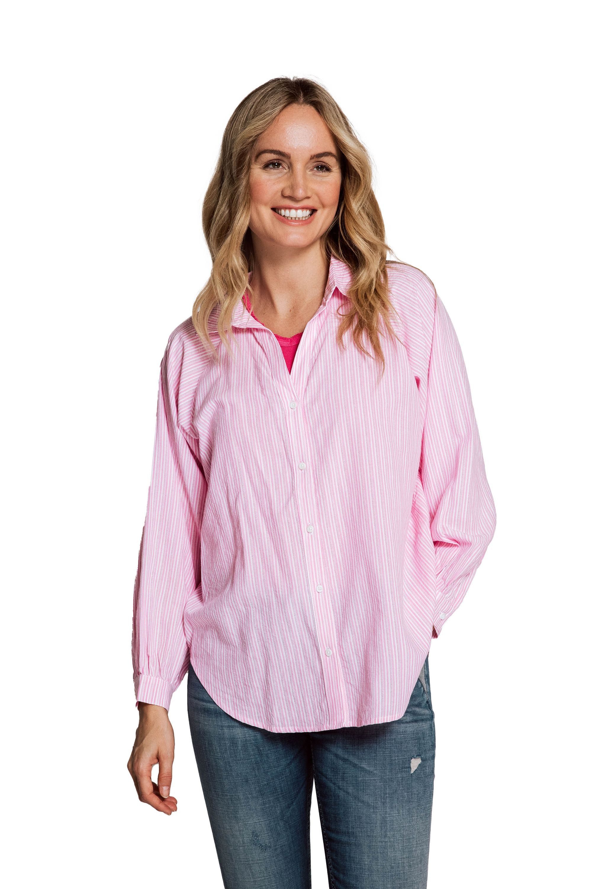 Longbluse Bluse ZHBEATA Rosa