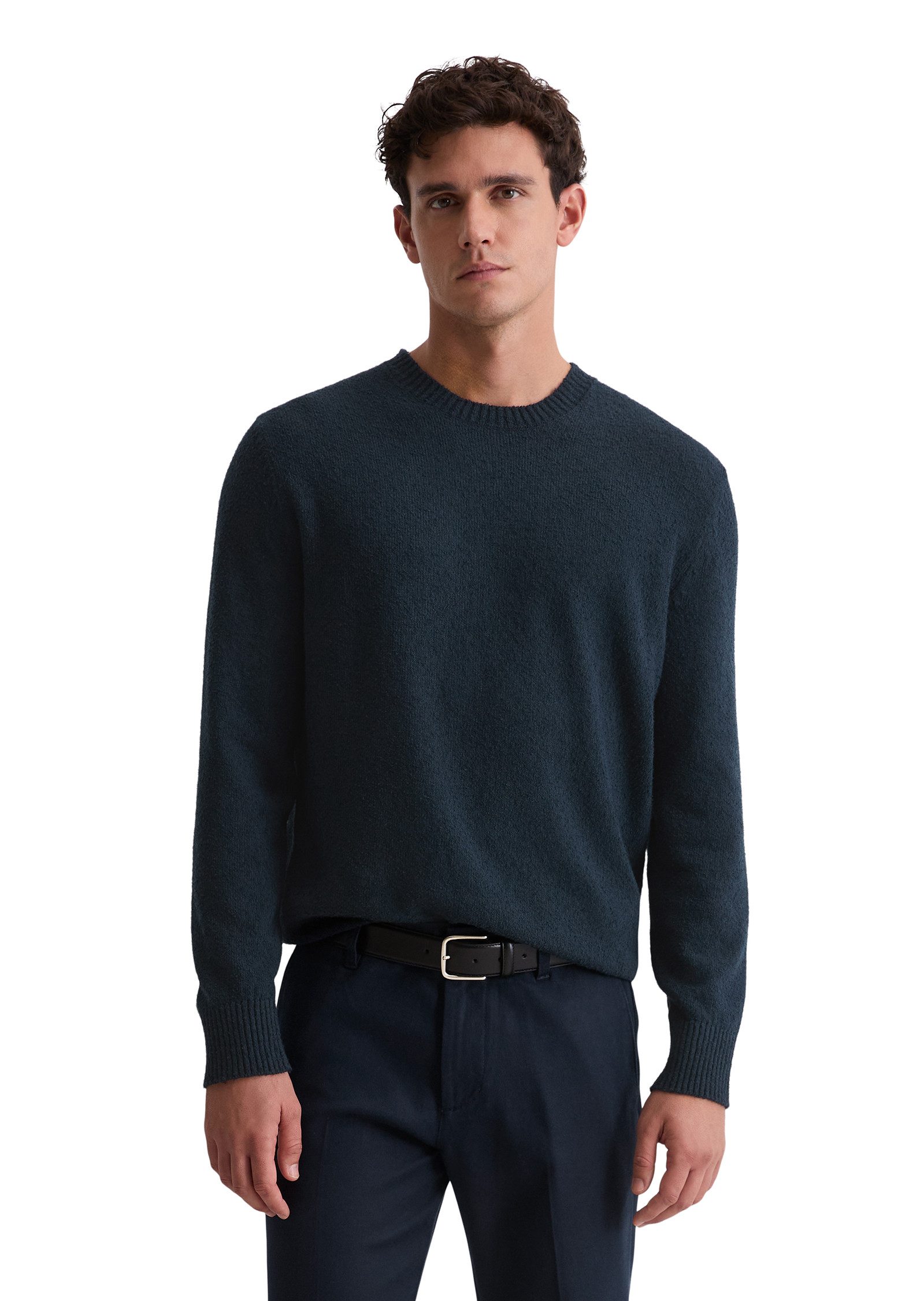 Marc O'Polo Rundhalspullover regular aus Bio-Baumwoll-Mix-Boucle