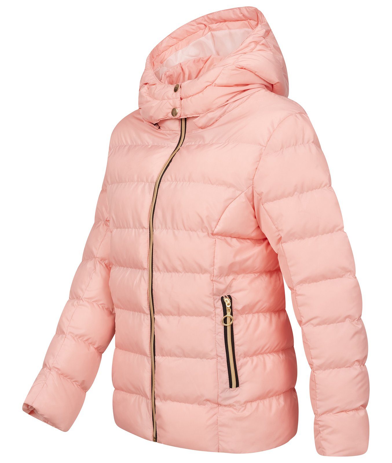 Rock mit Steppjacke Steppjacke Damen Creek Rosa Kapuze D-489