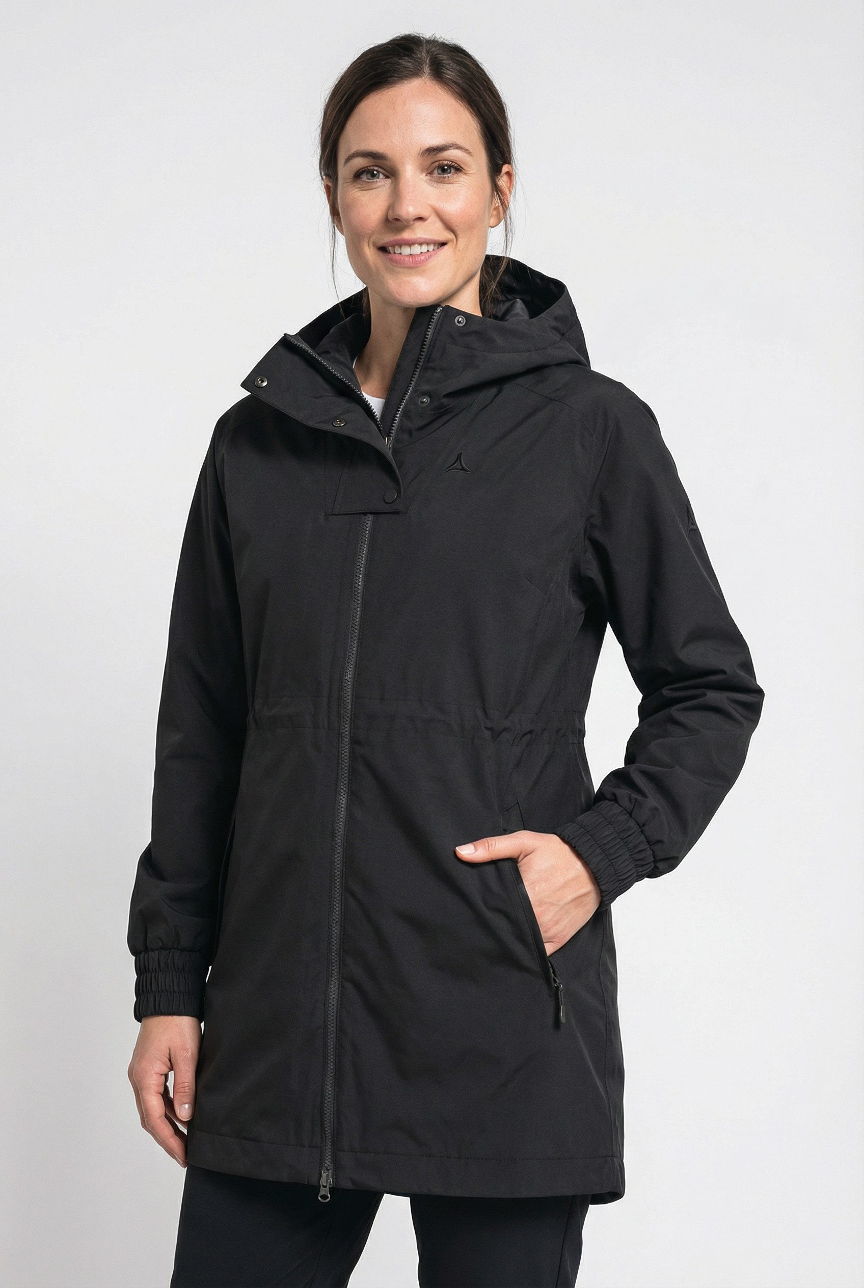 Schöffel Parka Parka Style Bohorok WMS Oversize-Passform mit Raglanärmeln, Taillenzug