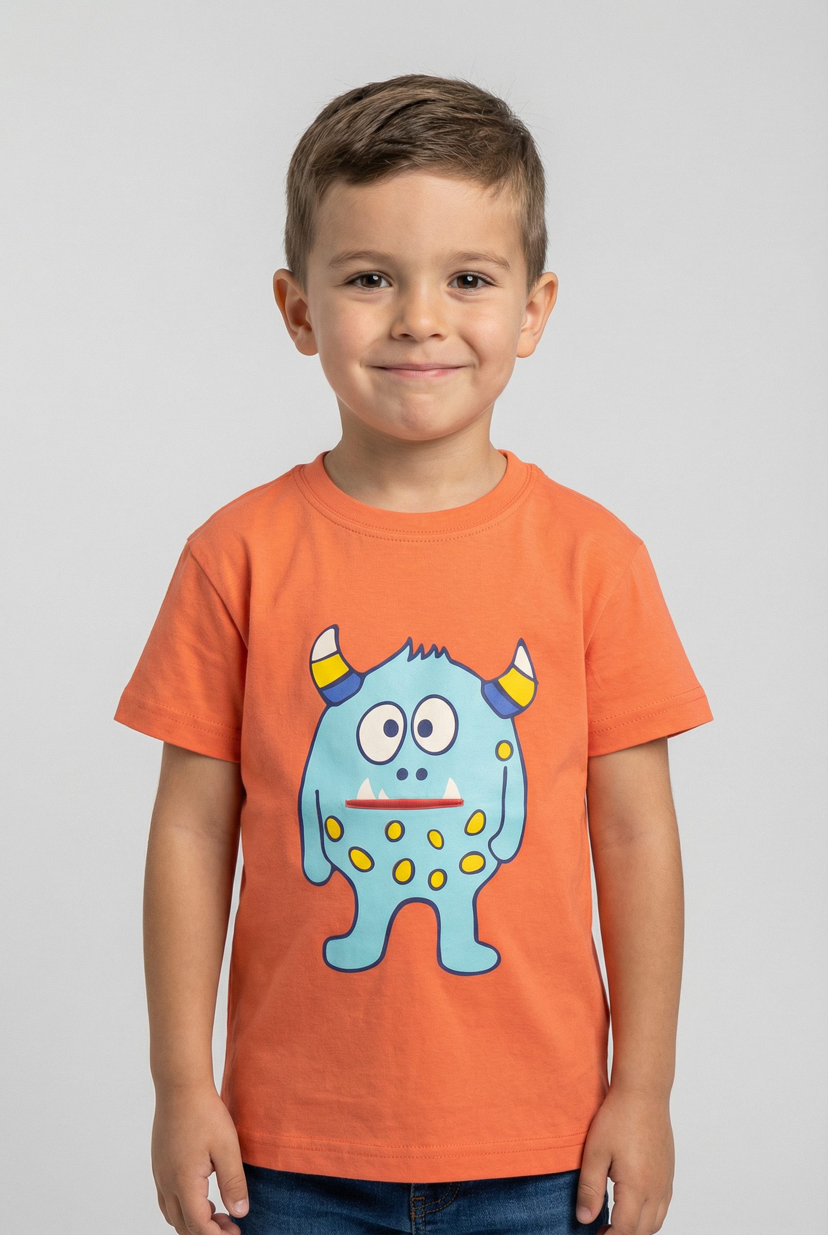 Blue Seven T-Shirt mit Monster-Effekt, mit eingelassener Tasche, aus Baumwolle