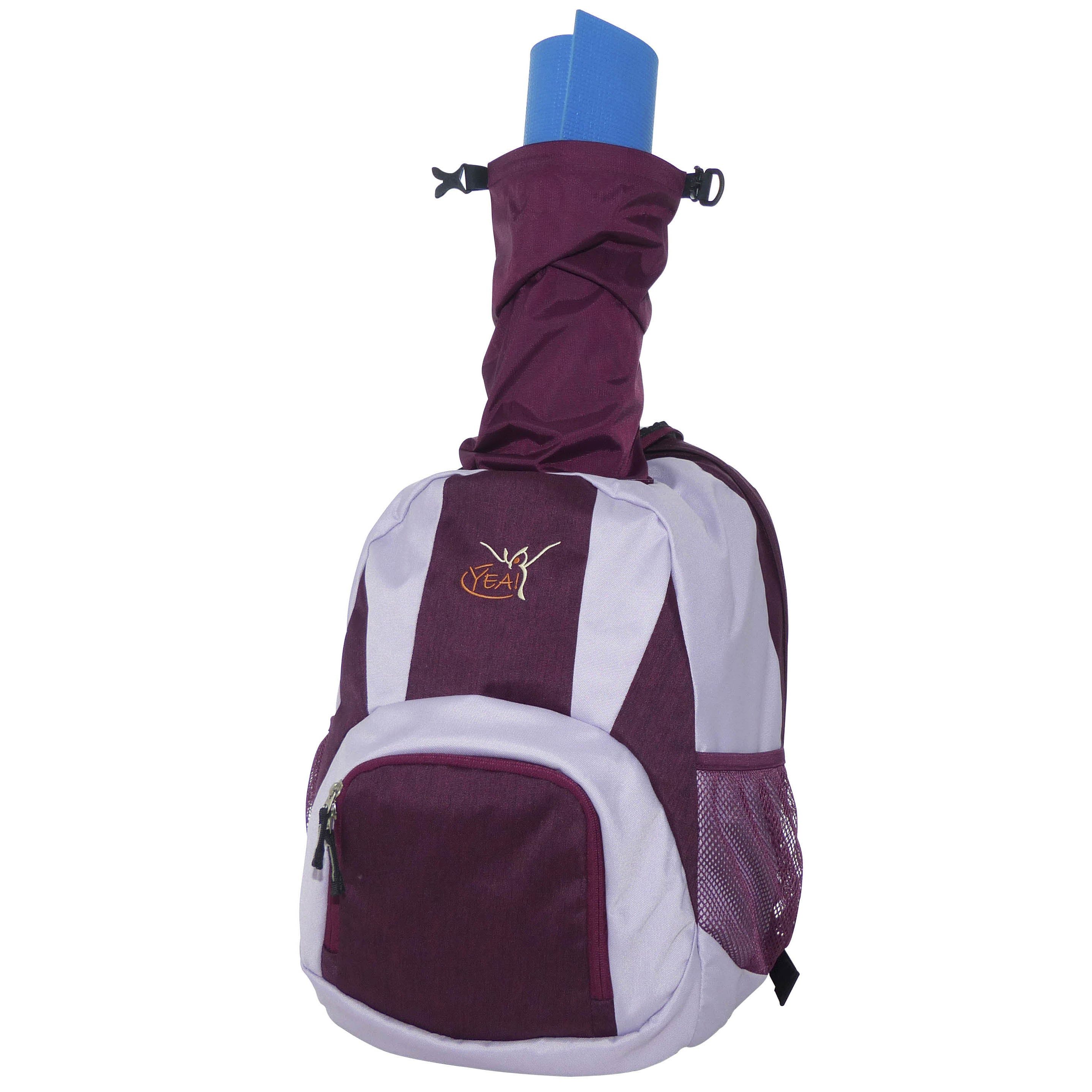 Yogistar Yogatasche Yogarucksack "Yea!" - elderberry (Standard, 1-tlg., Standard), Praktischer Yoga-Rucksack mit integriertem Yogamattenfach für Yogis.