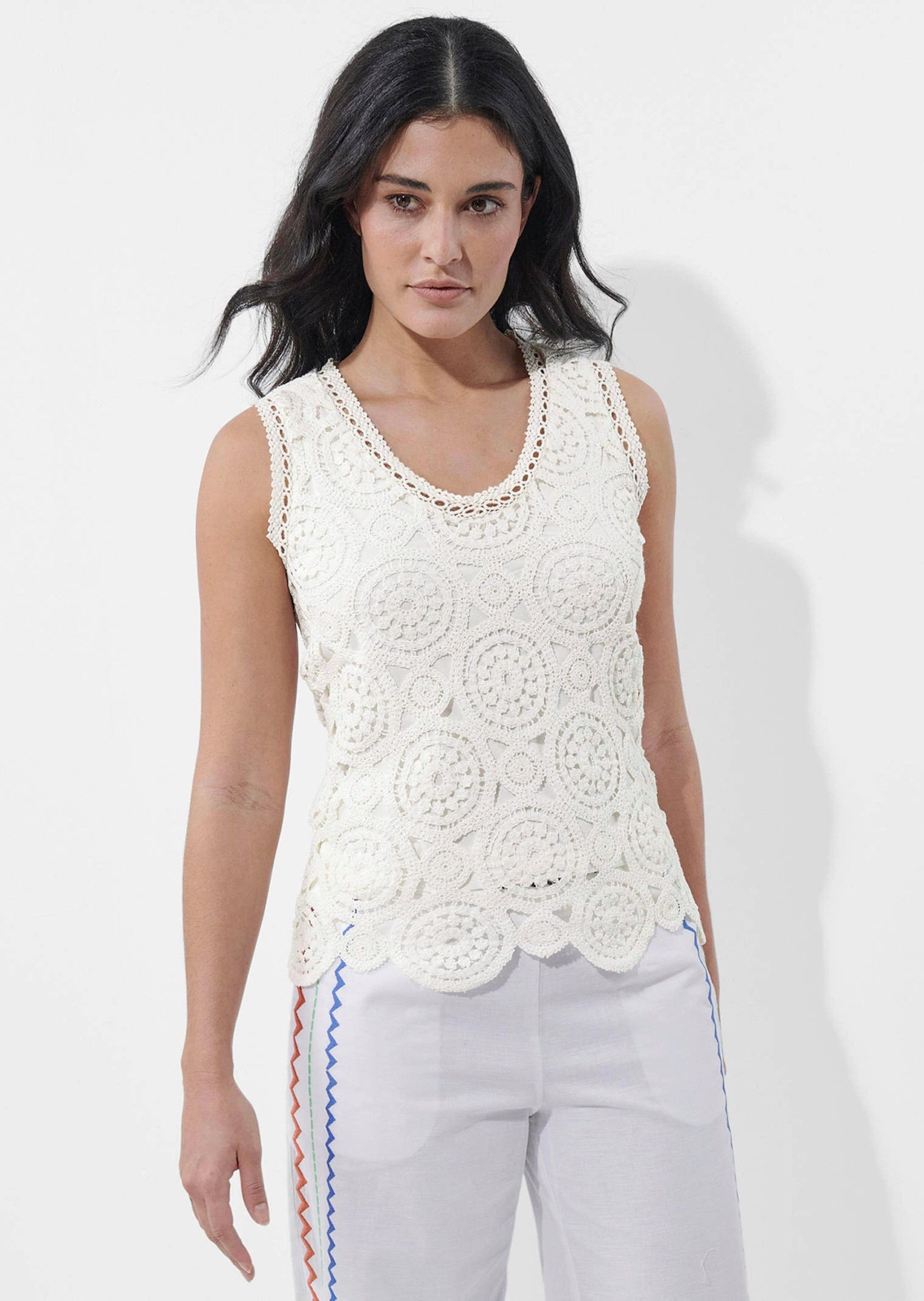 Shirttop Top mit Spitze