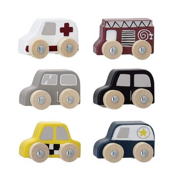 Bloomingville Spielzeug-Auto Bunte Spielzeugautos für Kinder aus Holz, 6 Stück, (6-tlg)