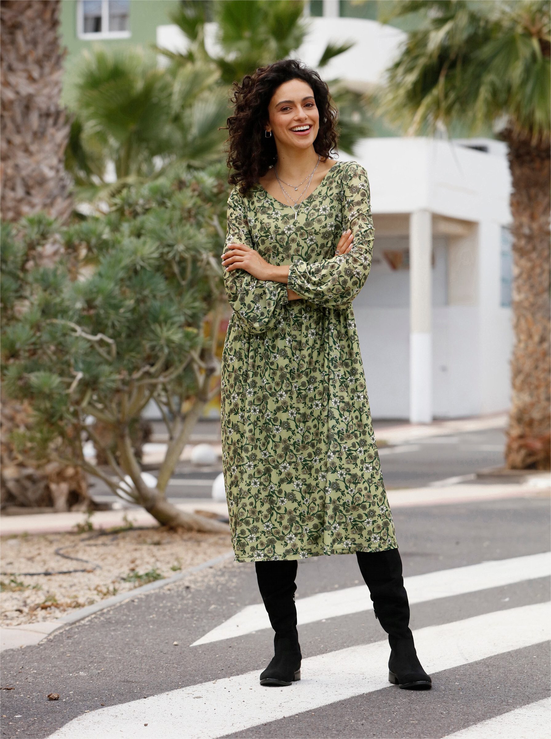 Witt Etuikleid Mesh-Kleid Langarm
