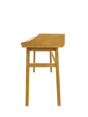 Woodman Schreibtisch Carteret, edles Holzfurnier aus Eiche, Gestell Massivholz, Breite 115 cm