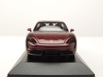 Minichamps Modellauto Porsche Taycan Turbo S 2020 rot metallic Modellauto 1:43 Minichamps, Maßstab 1:43