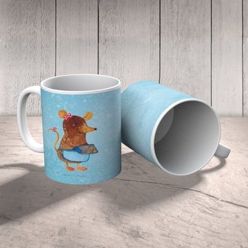 Mr. & Mrs. Panda Tasse Maus Kekse - Eisblau - Geschenk, Advent, Becher, Geschenk Tasse, Teet, Keramik, Brillante Bedruckung