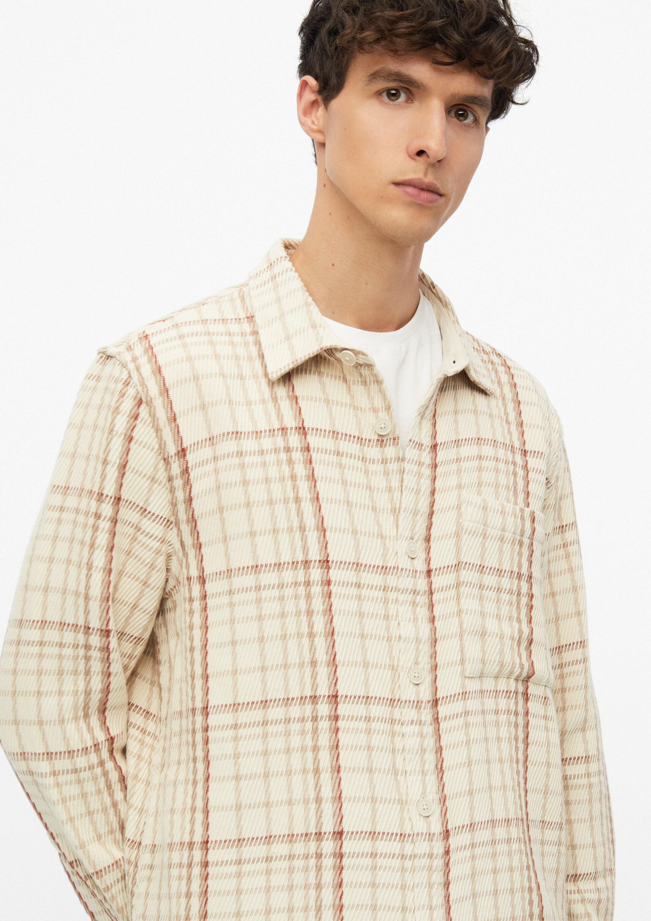 s.Oliver Hemdjacke Hemd Strukturiertes Karo-Overshirt mit Brusttasche – Bild 4 von 5