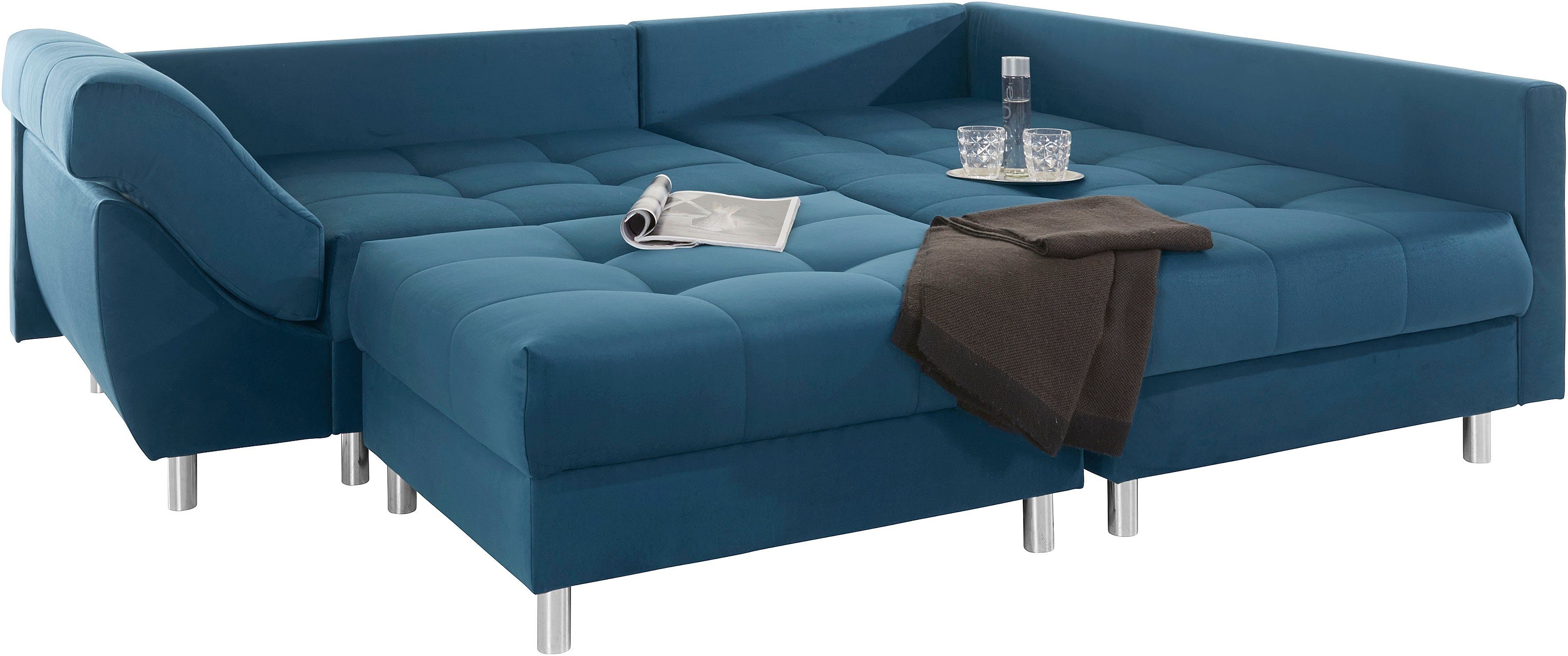 COLLECTION AB Ecksofa rechts Polstergarnitur Hocker, (Spar-Set), montierbar Joseli, oder Recamiere und links