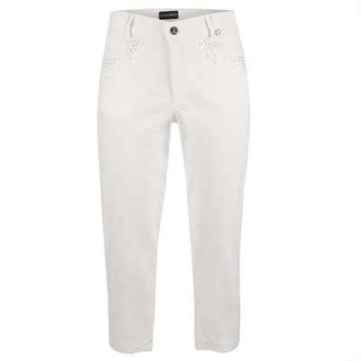 GOLFINO Golfhose Golfino Holiday Dreams Capri Weiss