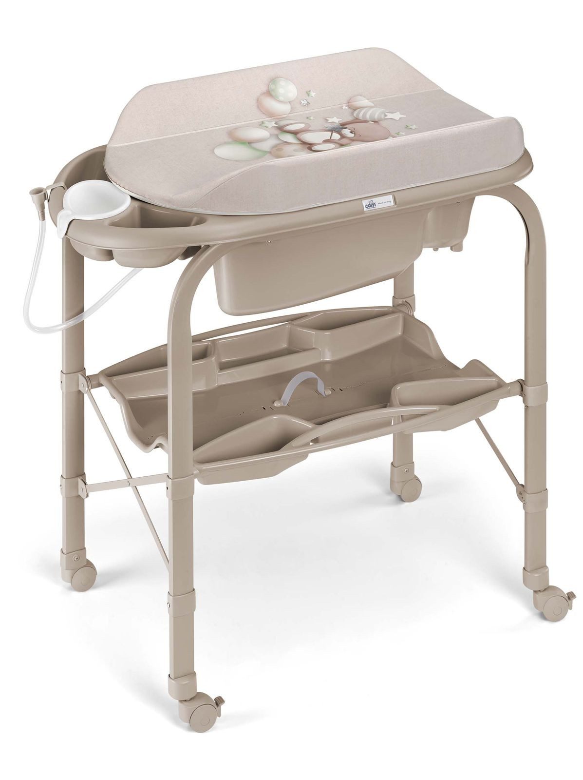 CAM Wickelkommode CAM Cambio Baby Wickeltisch mit Badewanne und Wickelunterlage
