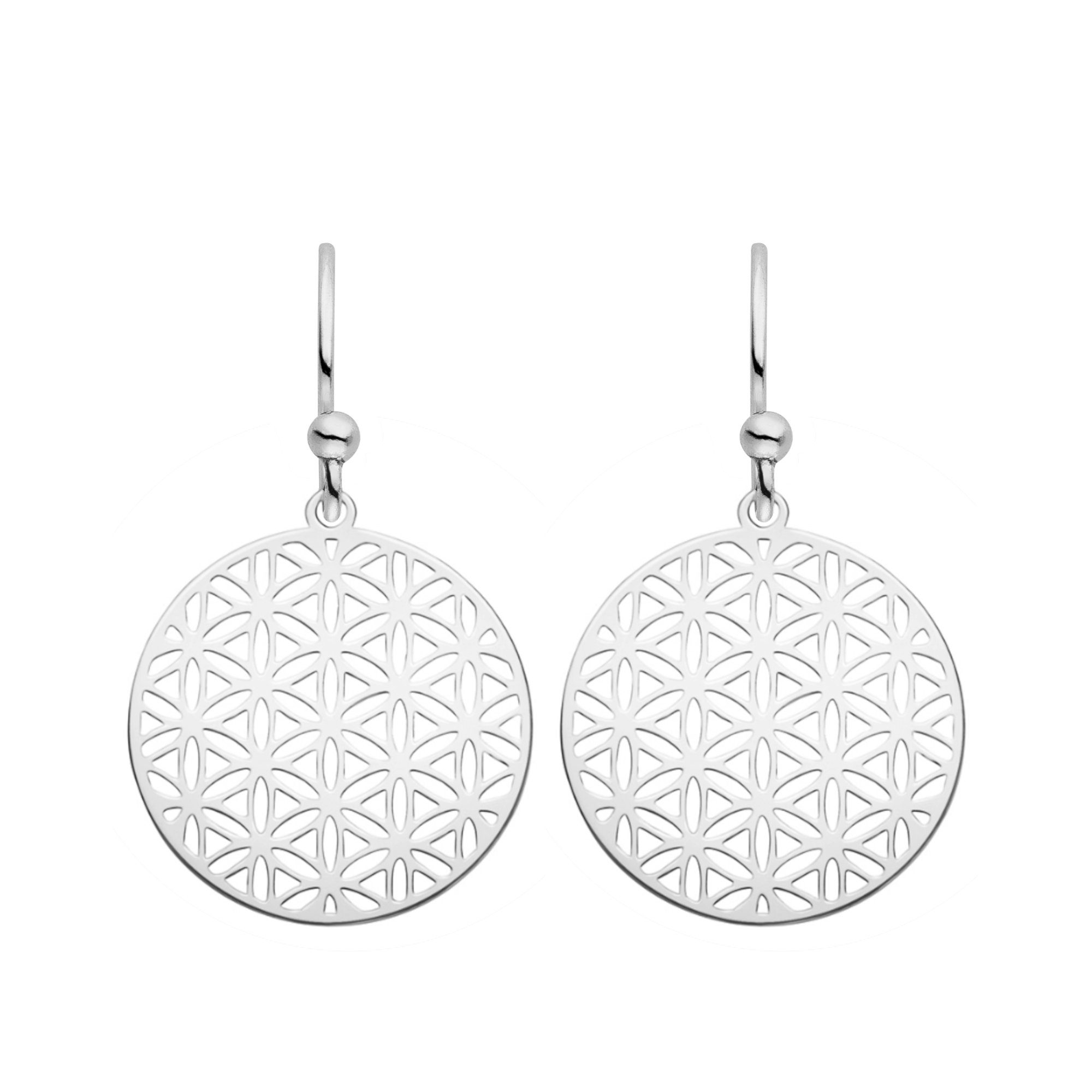 SCHOSCHON Paar Ohrhaken Ohrringe Blume des Lebens 925 Silber ø 20 mm, Ohrsc günstig online kaufen