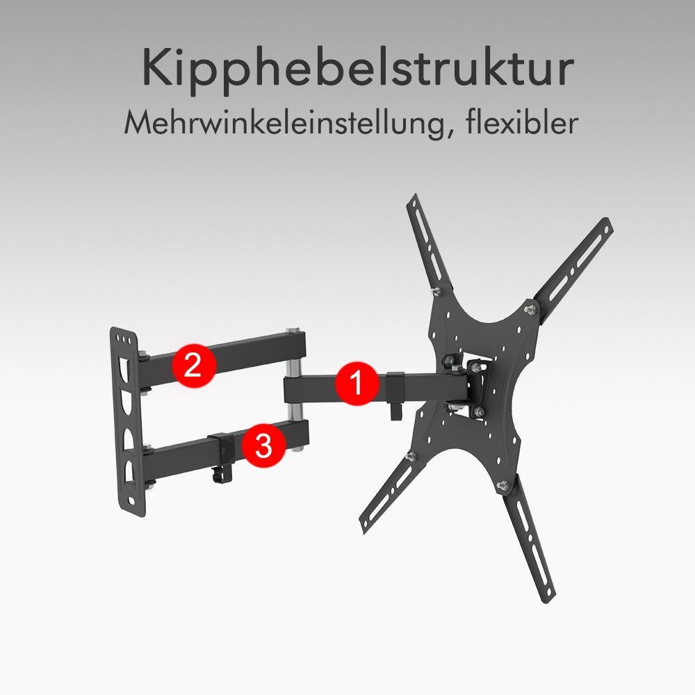 LALAHO TV-Wandhalterung TV Wandhalterung Neigbar max.VESA 400x400mm mit Wasserwaage, (bis 55 Zoll)