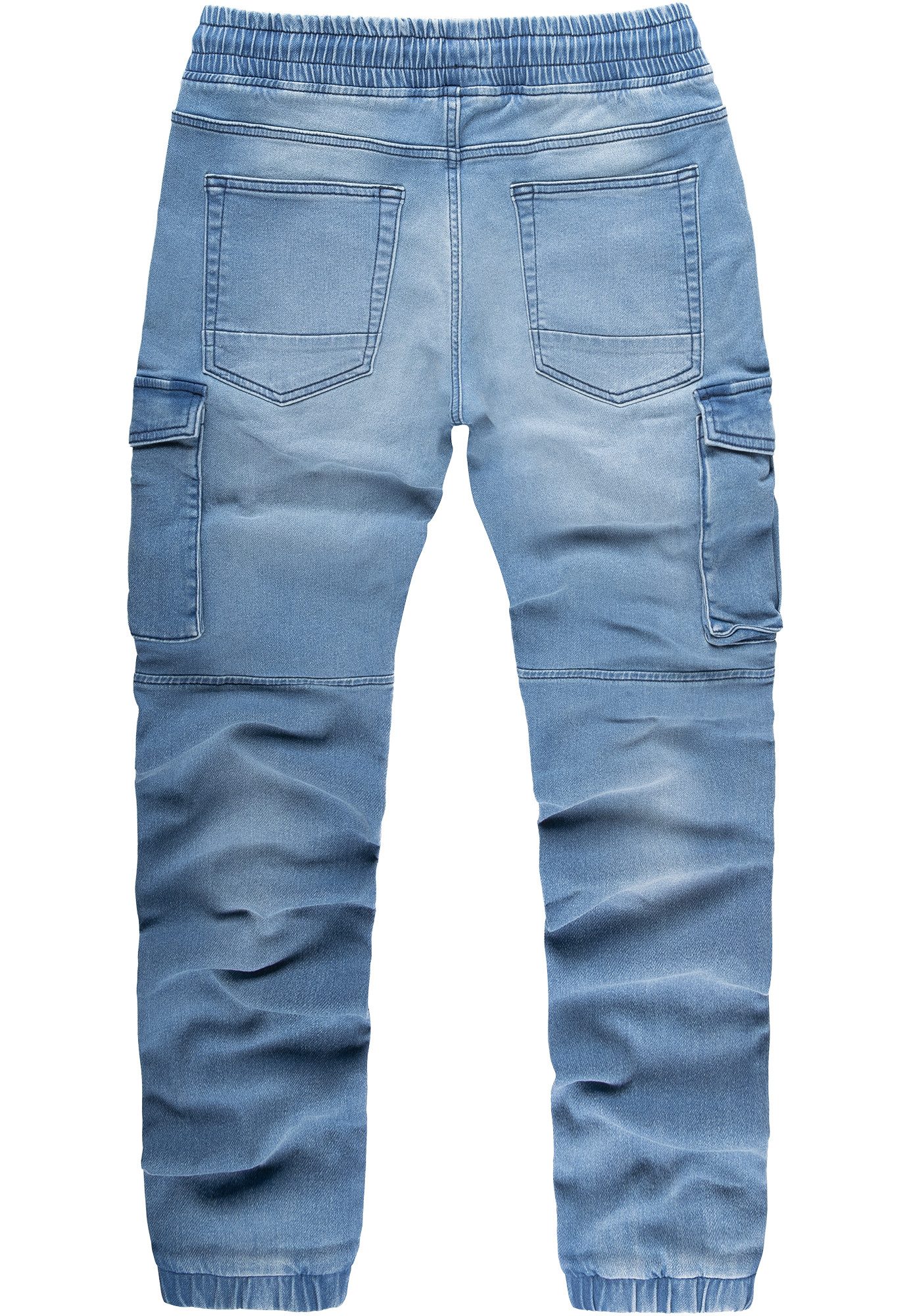 Amaci&Sons Cargojeans ALSIP Sweathose im Denim Look Herren Sweathose in Stretch Denim Jeans