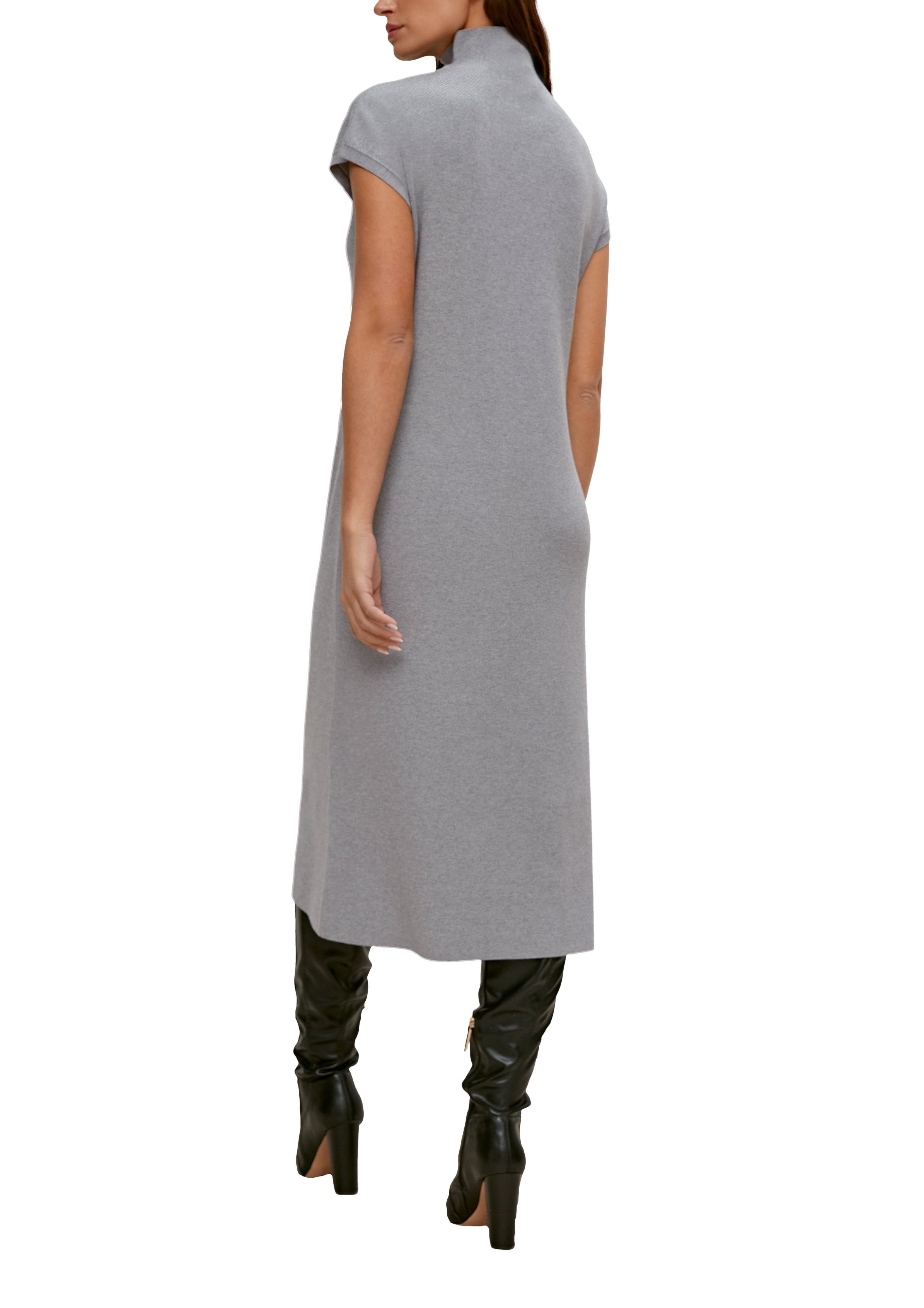 Damen Kleider Comma Minikleid Strickkleid mit High Neck