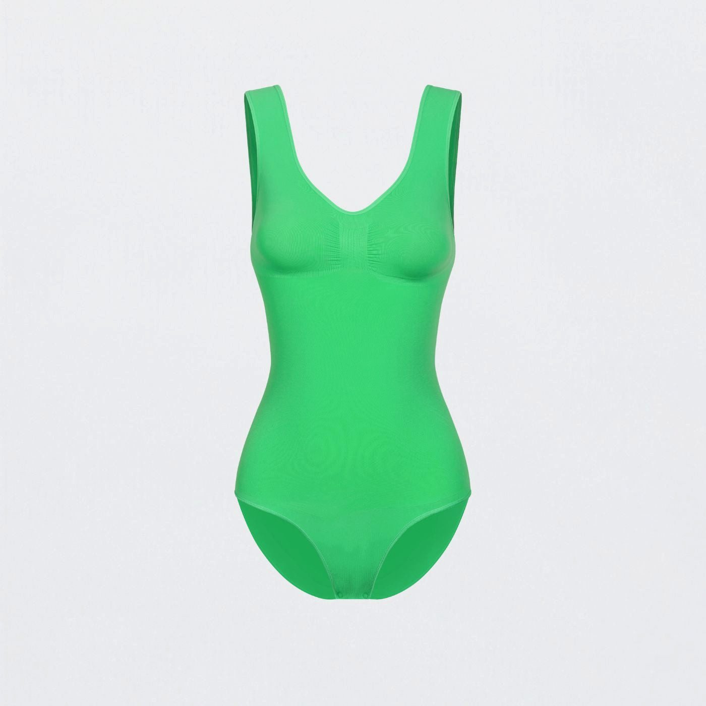 cfab by creamy fabrics Miederbody Tank Bodysuit Sculpting Shapewear mit Slip-Poison Green-XL (1-tlg) Figurformend
