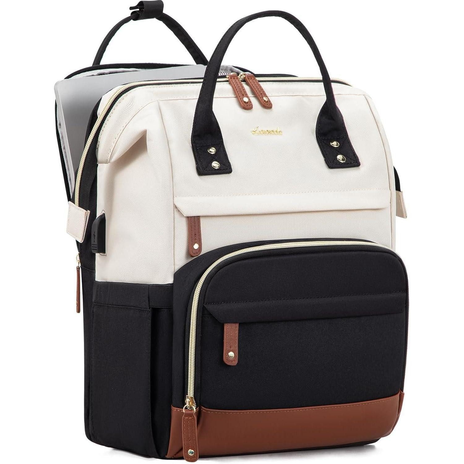 LuxusKollektion Laptoprucksack Damen Rucksack 15.6 Zoll Laptop Schulrucksack wasserdicht Business Uni