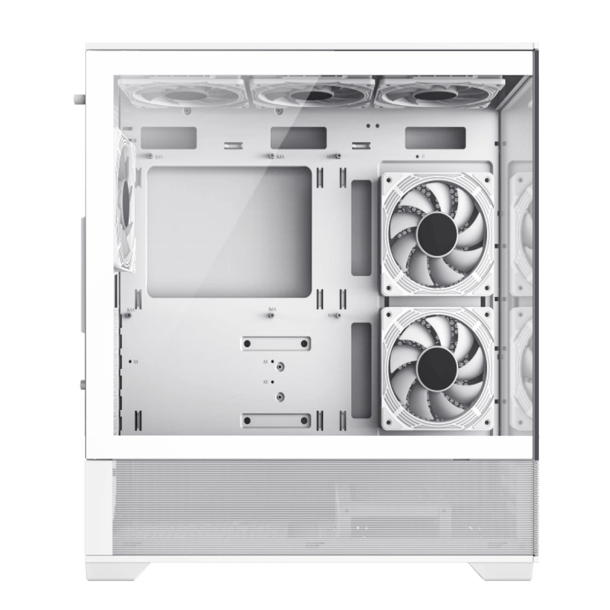 GAMEMAX PC-Gehäuse Gamemax VISTA AW - Mid Tower - ohne Netzteil - USB/Audio - E-ATX, (1x USB 3.0, 1x USB2.1, 1x Type-C Gen1 USB/Combo Audio), 2 Seiten gehärtetes Glas