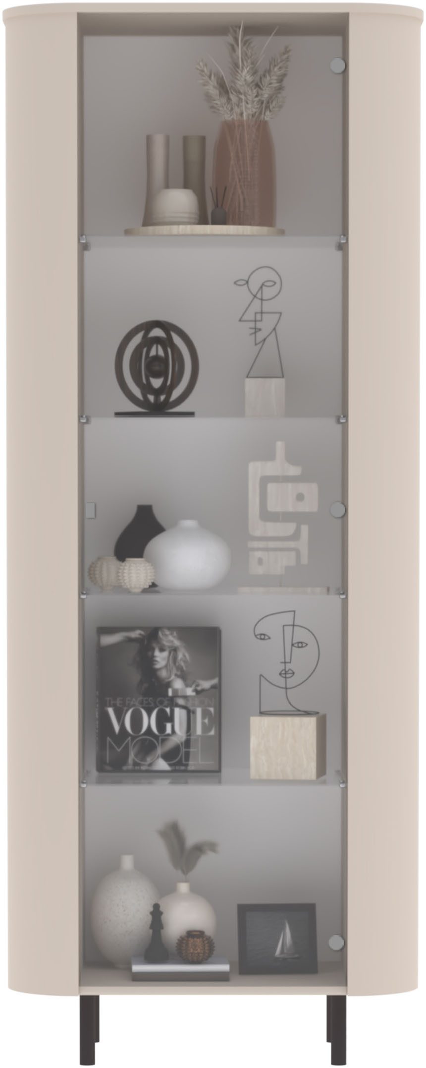 INOSIGN Vitrine Lido, Standvitrine 200 cm hoch, 1 Tür, Glasvitrine, Vitrine günstig online kaufen