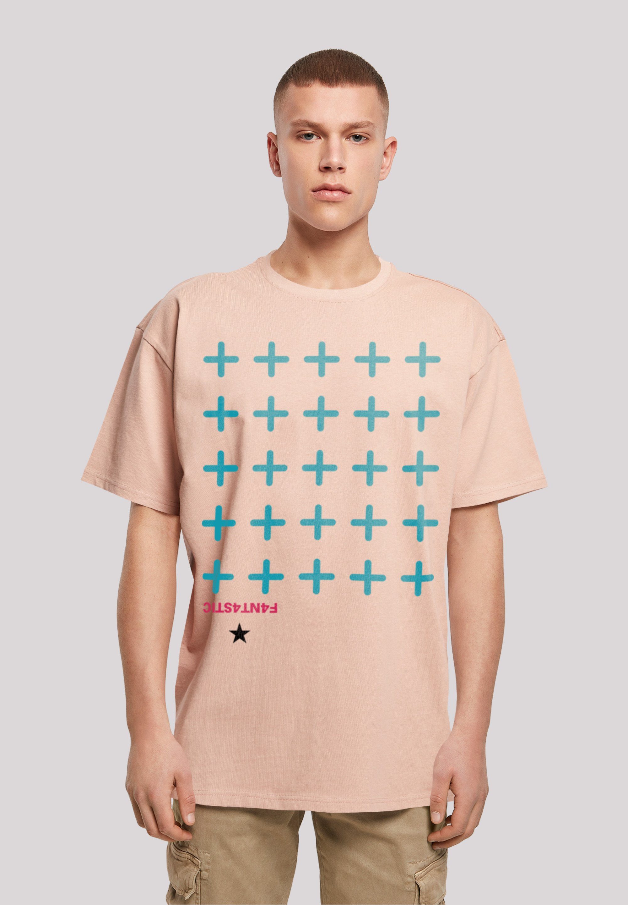F4NT4STIC T-Shirt Kreuze Blau Print amber