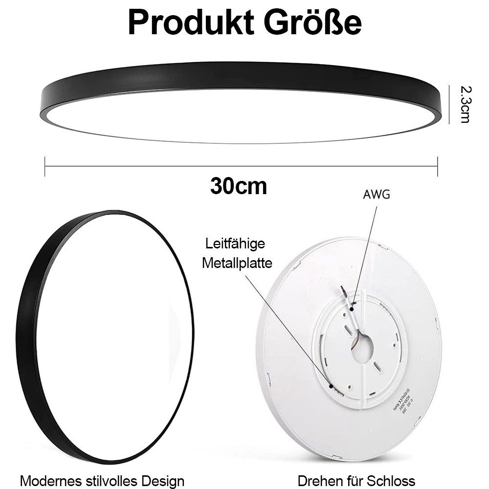 Qualra LED Deckenleuchte 3000K/4000K/6000K Dimmbar LED günstig online kaufen