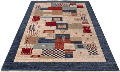 Teppich Kayra, Home affaire, rechteckig, Höhe: 10 mm, Orient-Optik, mit Bordüre, Kurzflor, weich, pflegeleicht, elegant