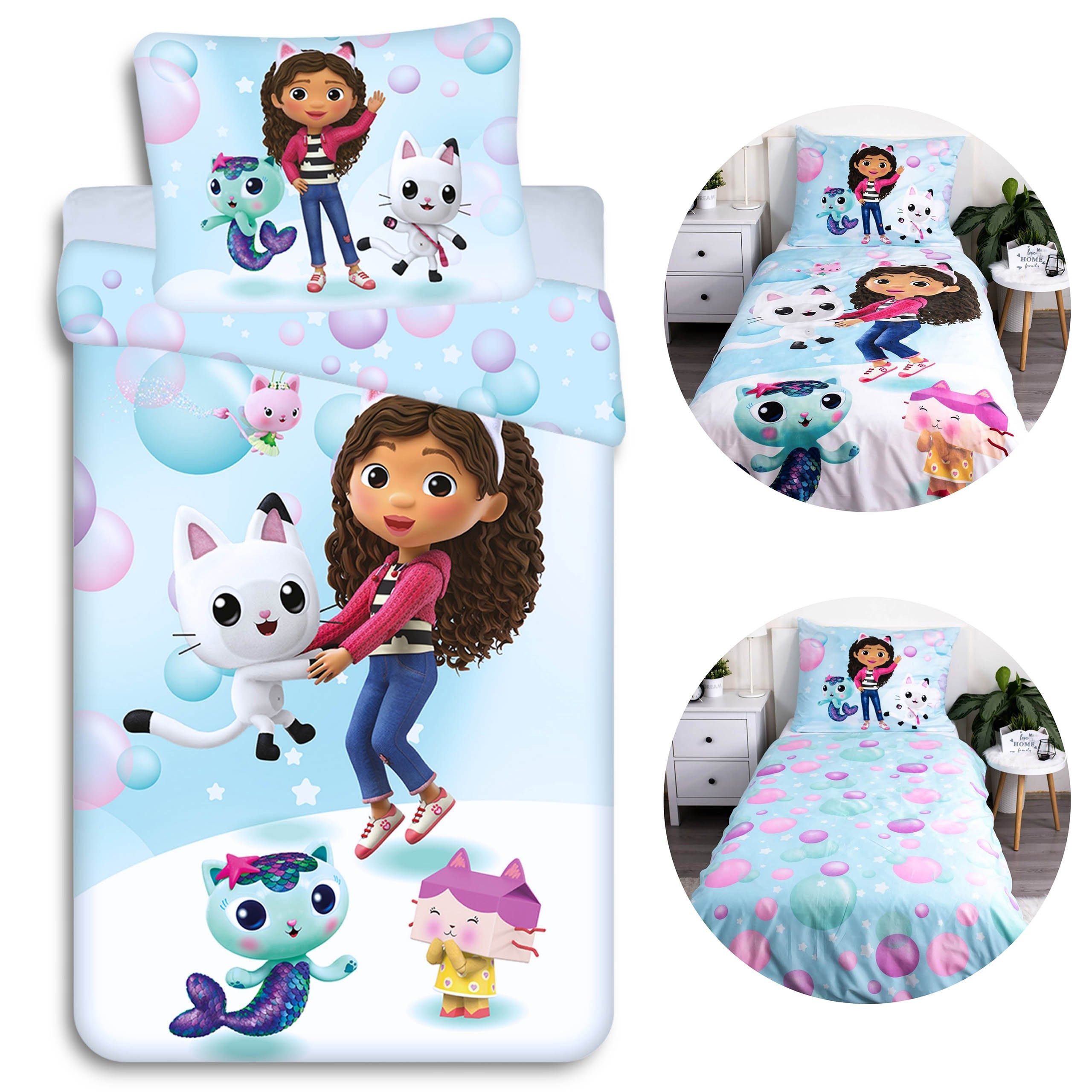 Sarcia.eu Babybettwäsche Gabby's Dollhouse Bettwäscheset mit Reißverschluss 140x200cm