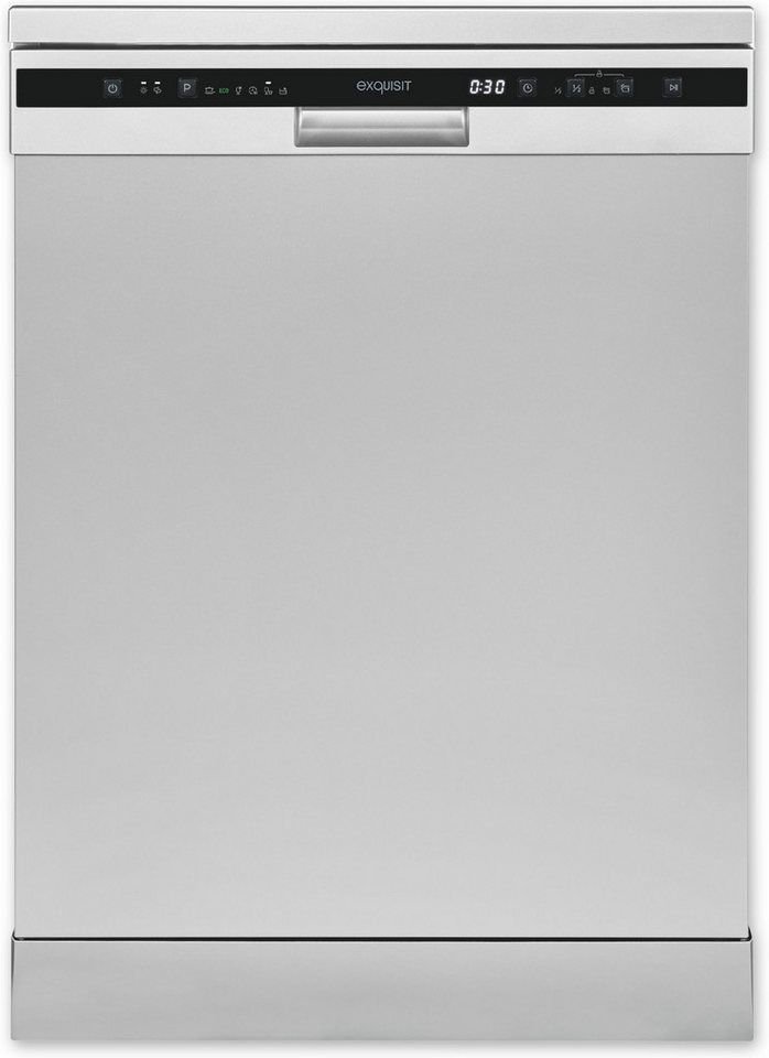 exquisit Standgeschirrspüler GSP6312-030C silber, 9,8 l, 12 Maßgedecke