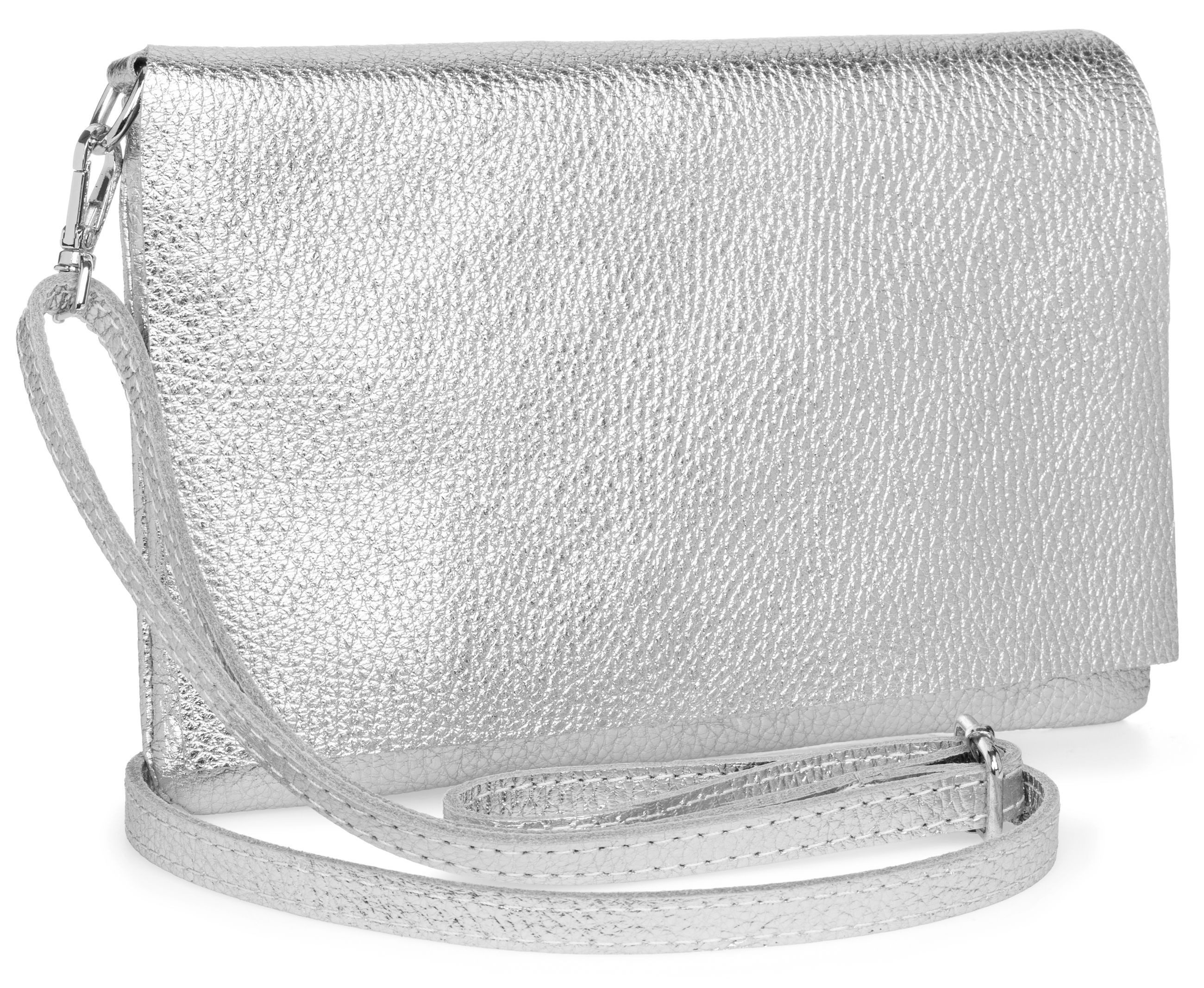 Caspar Clutch Abendtasche Stilvolle Damen Leder Tasche -CLASSIC LINE- Modell No.839, leicht, elegant & unempfindlich - 100% Echtleder - Handmade in Italy