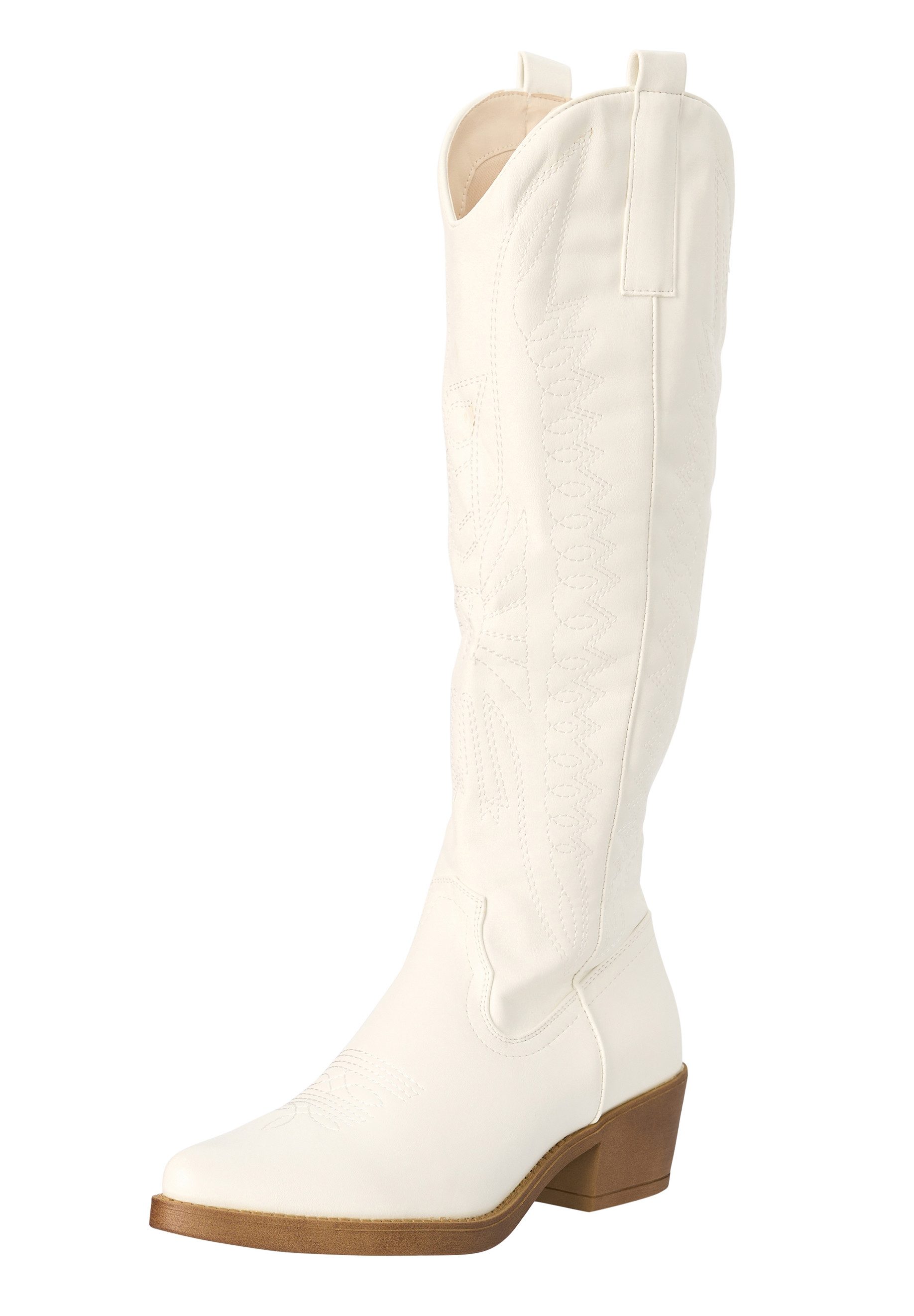 Salinyang Damen Cowboy Boots in Kunstlederoptik Western Stiefel High Shaft Stiefel