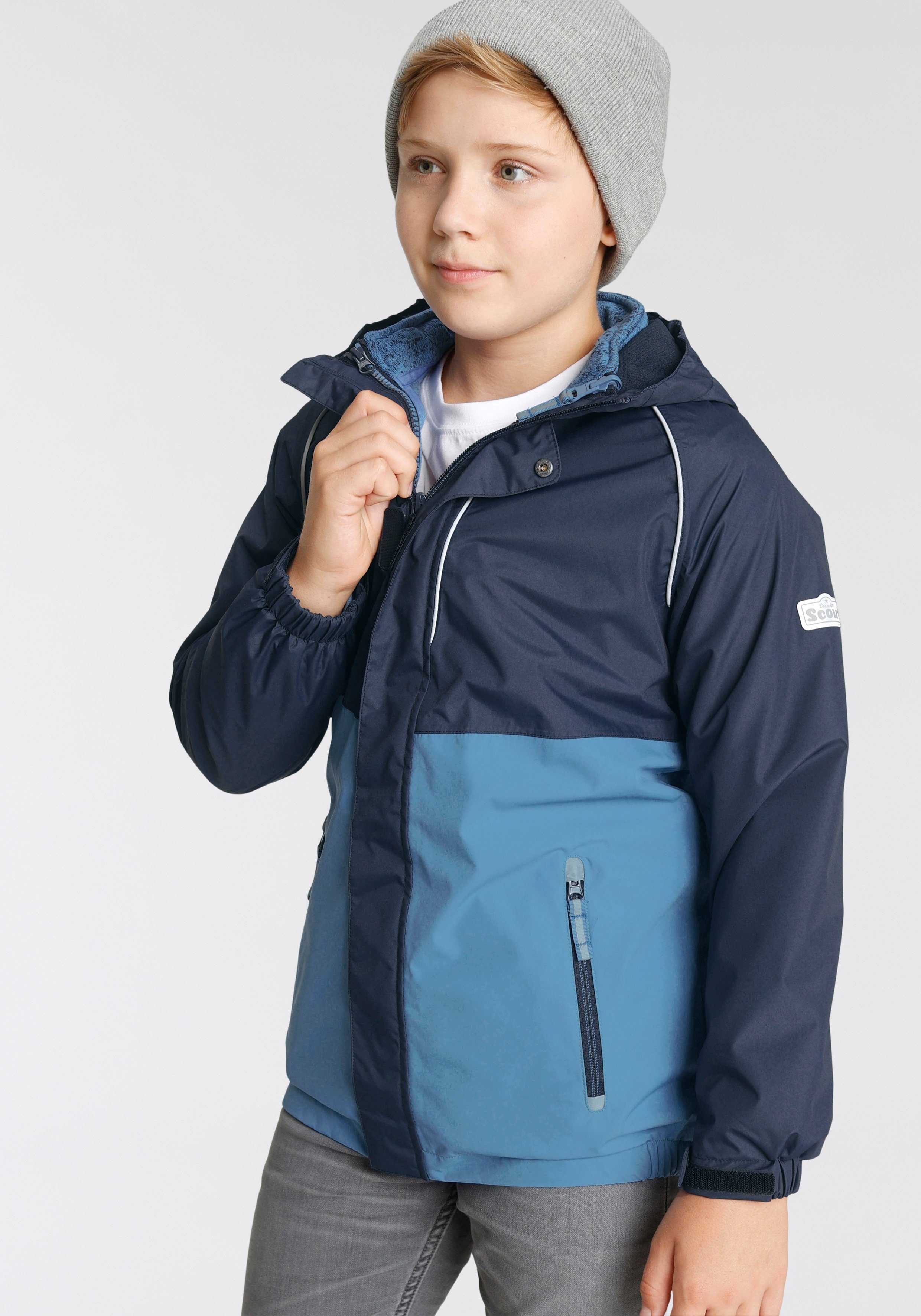 Strickfleecejacke WEATHER Scout mit Funktionsjacke ALL 3-in-1-Funktionsjacke marine-blau (2-St)