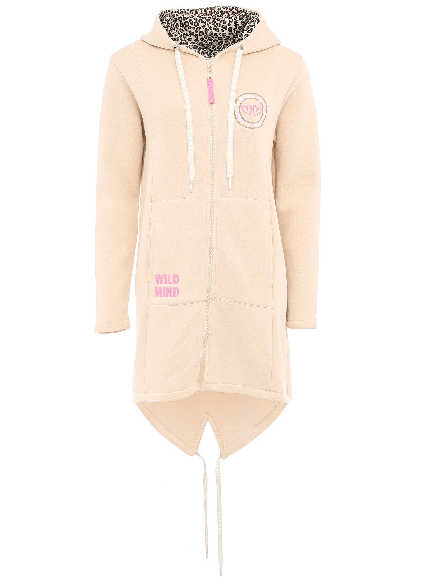 Zwillingsherz Kapuzensweatjacke Zwillingsherz Hoodiemantel "Wild Strong Fre günstig online kaufen