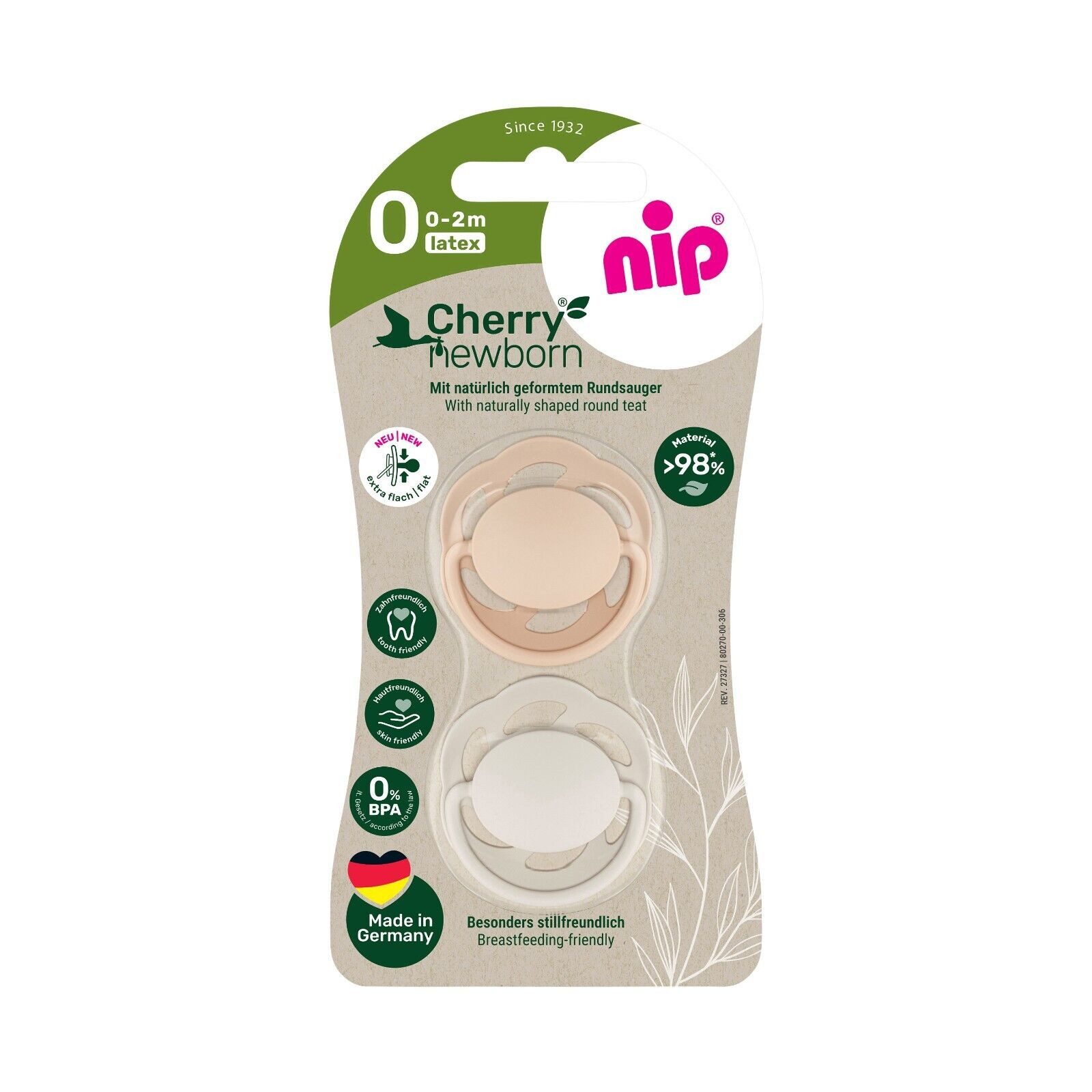 Schnuller Greenline Newborn Latex 0-2M