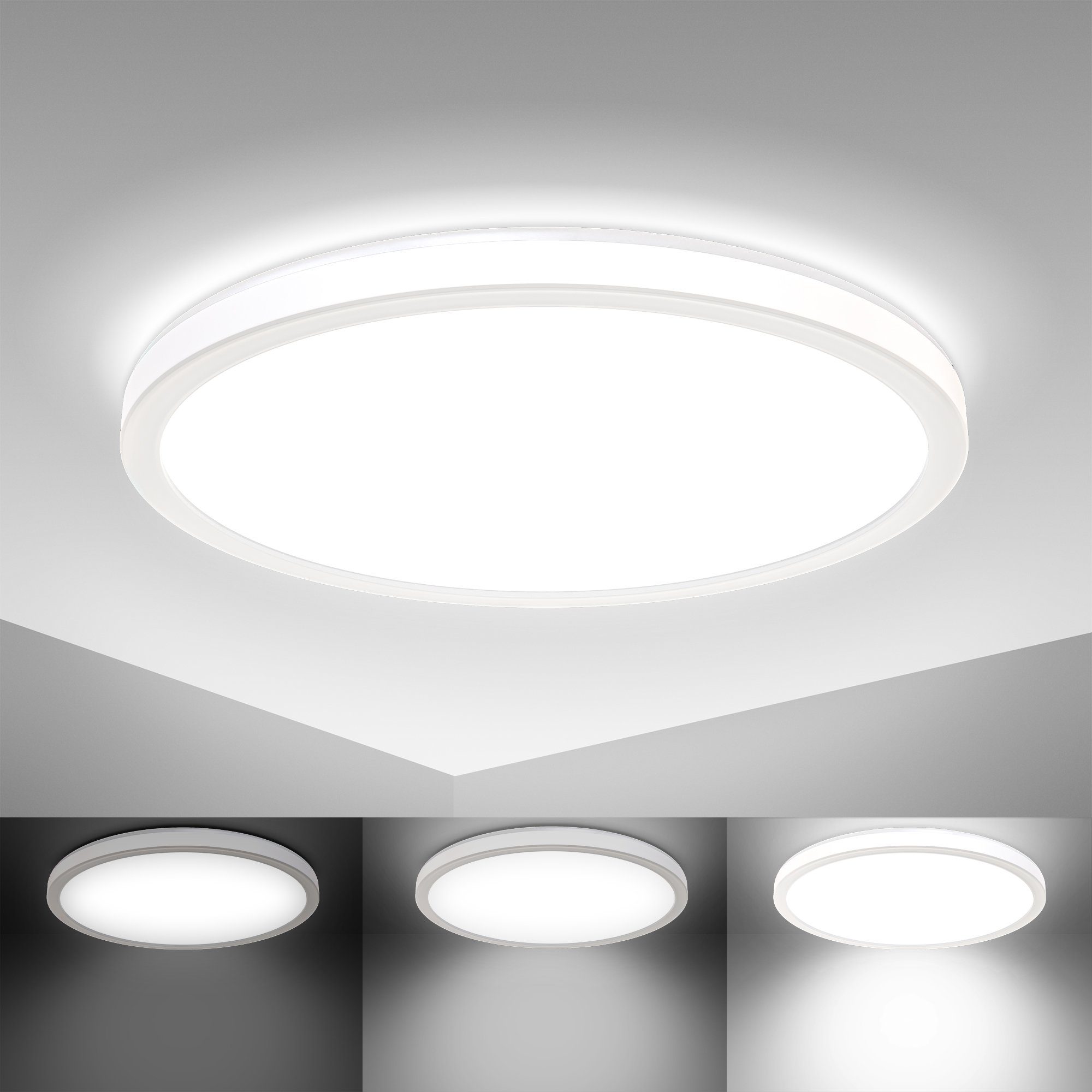 Deckenleuchte integriert, B.K.Licht Dimmfunktion, LED Ultra LED Dimmbar, Watt, Indirektes 293x28mm Panel, Licht, 2.400lm, Flach, Memoryfunktion, neutralweißes Neutralweiß, (DxH) fest LED Licht, BK_DP1310 18