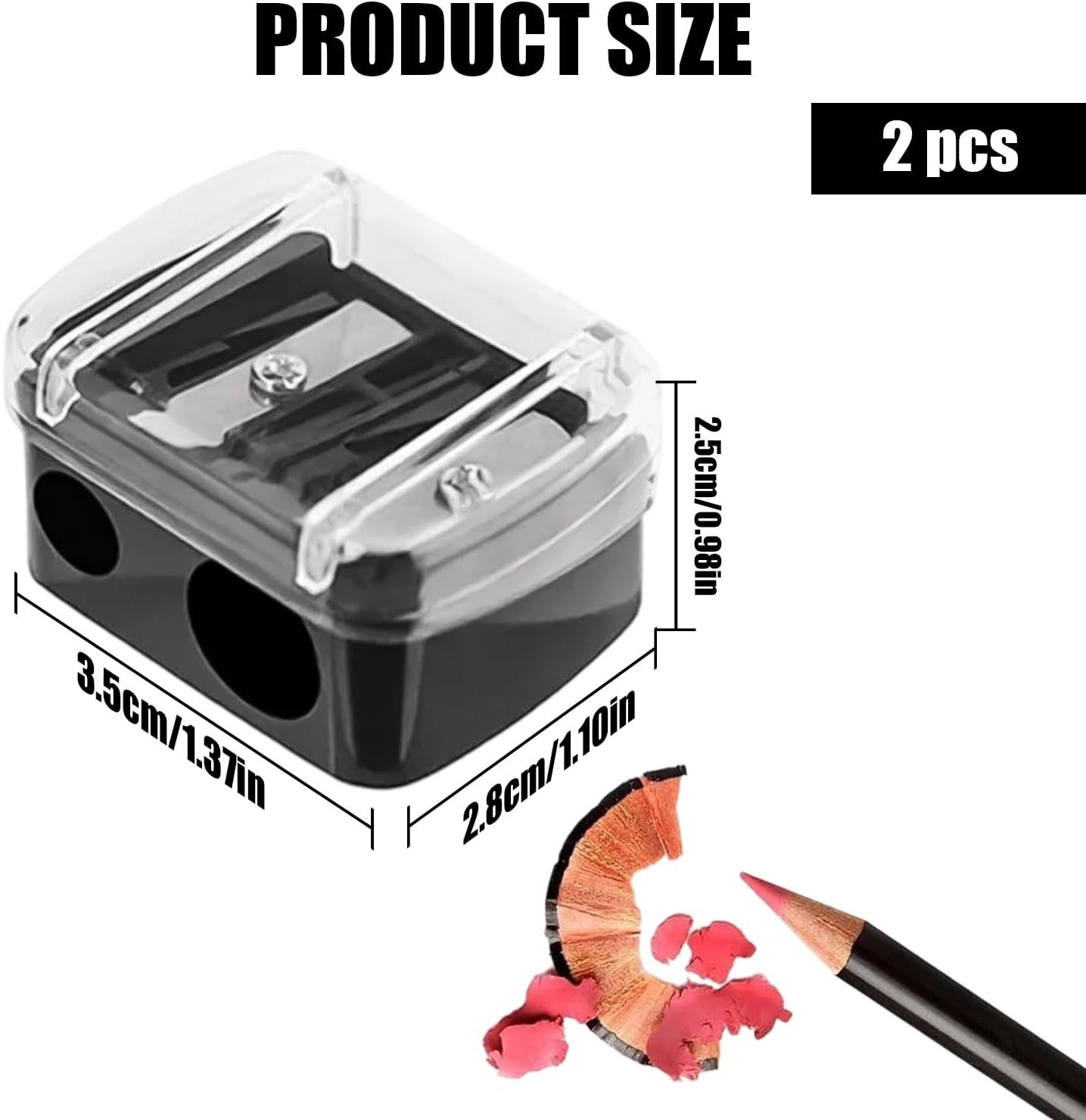 FELIXLEO Anspitzer 2 Stk Makeup Anspitzer Kosmetikstifte Eyeliner Lippenstift