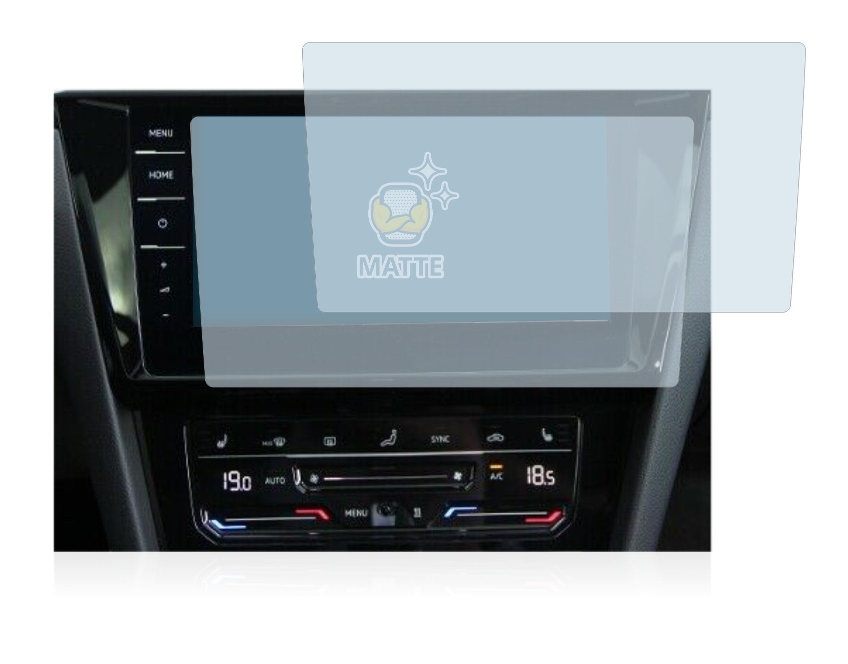 BROTECT Airglass matte Schutzfolie(für Volkswagen Polo 6 Digital Cockpit  Pro)