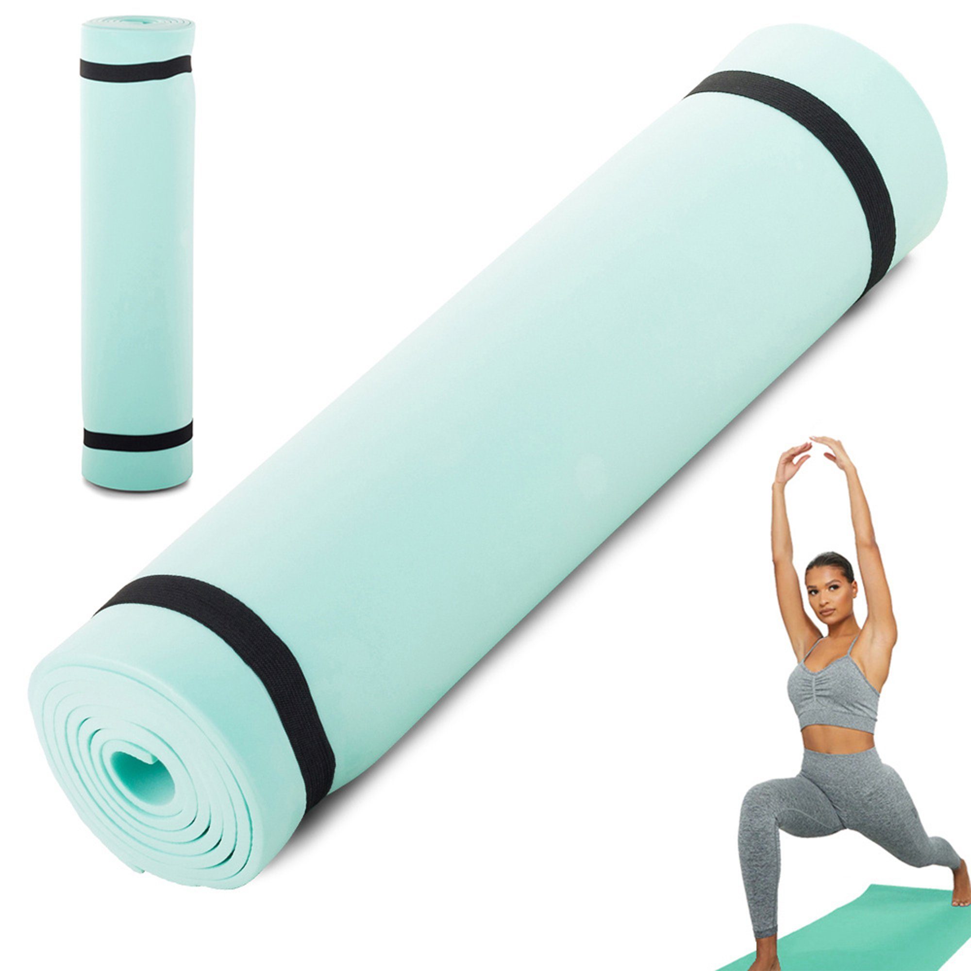 TSB Werk Fitnessmatte Yogamatte Pilates Yoga Isomatte Fitnessmatte, Sportmatte, Turnmatte, 0.5cm, Leicht