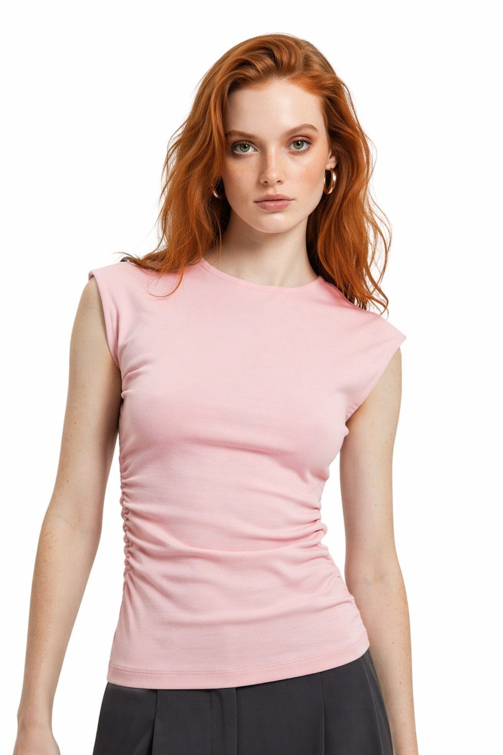 Alexa Dash Blusentop Kurzarm-T-Shirt mit V-Ausschnitt