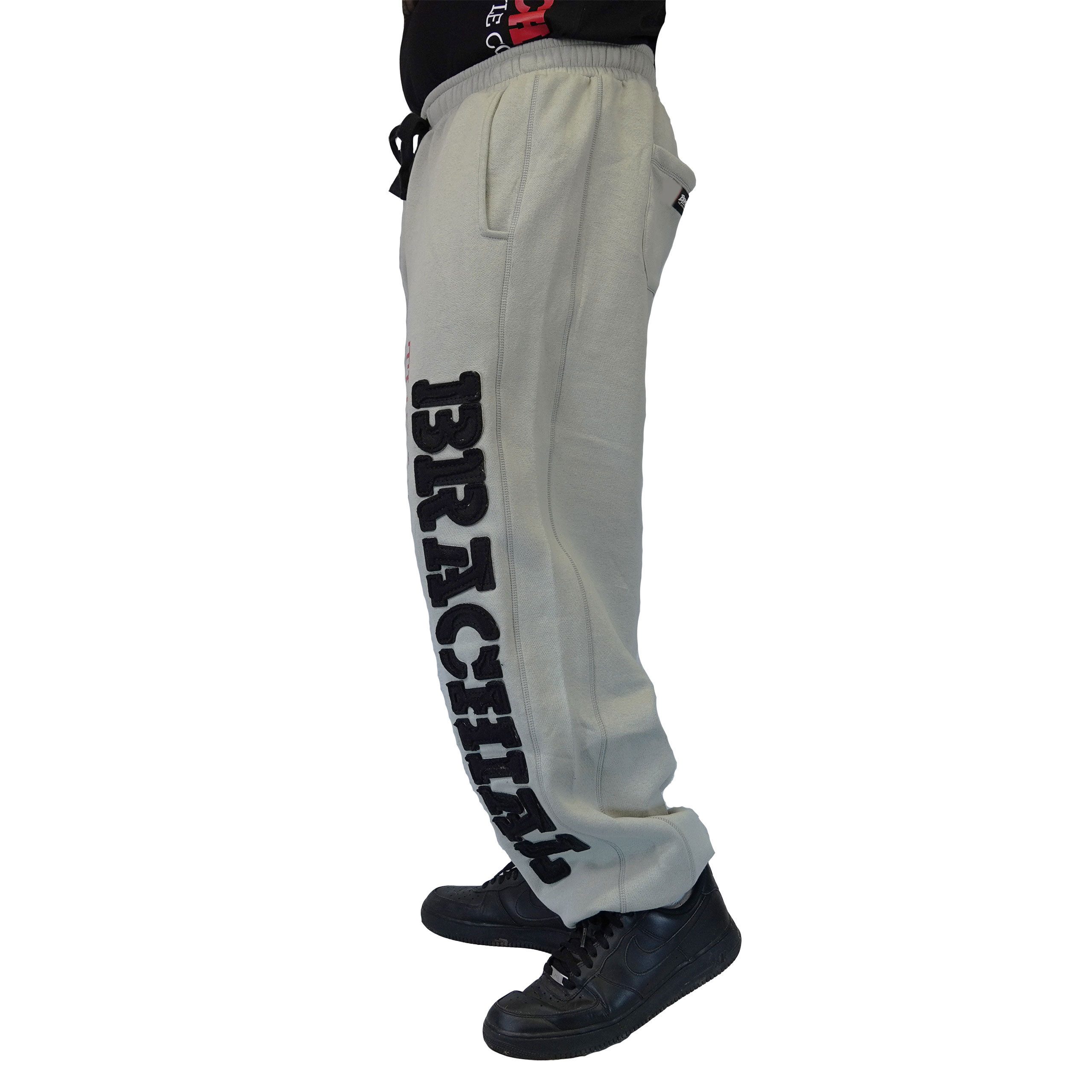 BRACHIAL THE LIFESTYLE COMPANY Sporthose Brachial Sporthose "Gym" hellgrau/schwarz