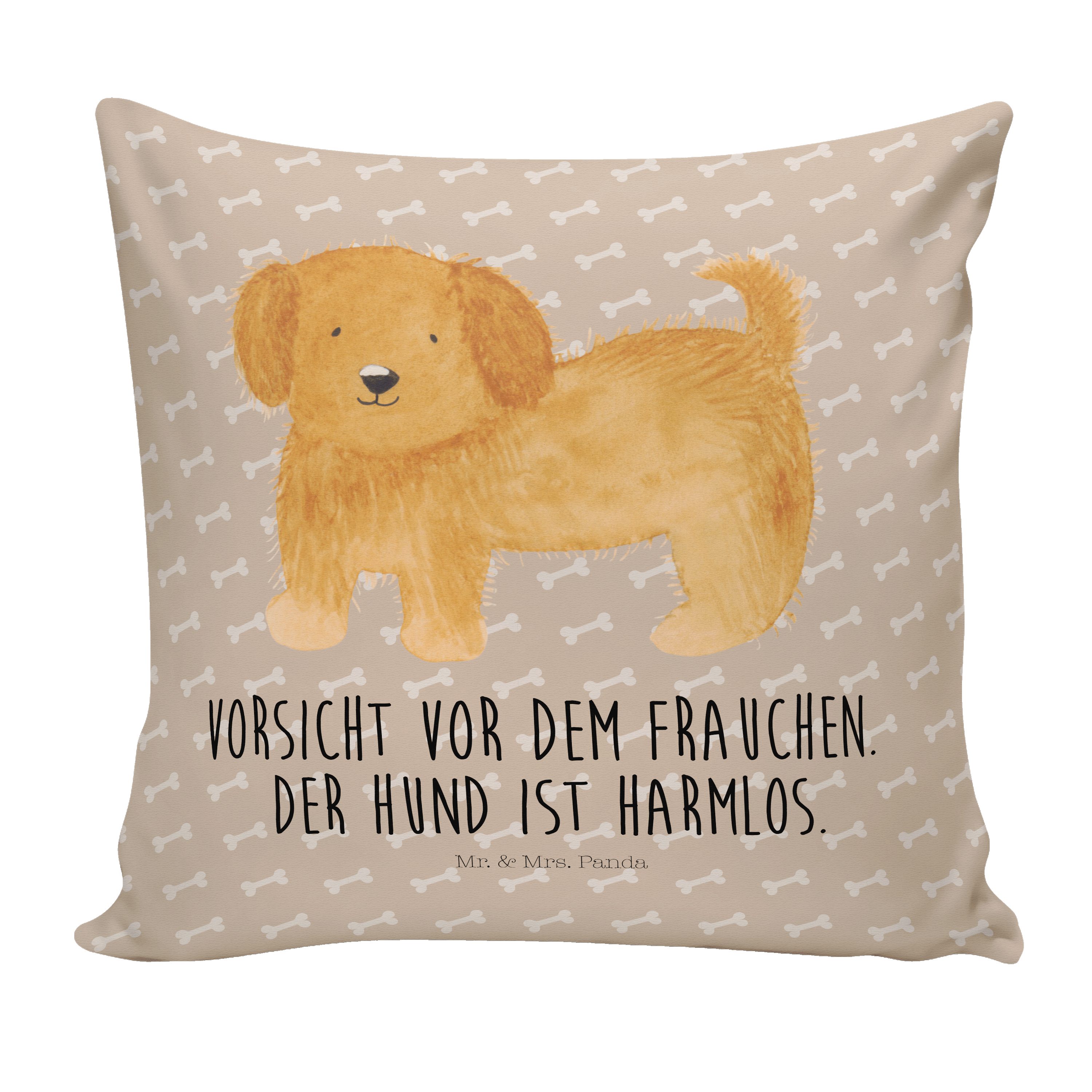 Mr. & Mrs. Panda Dekokissen Hund flauschig - Hundeglück - Geschenk, Hundeliebe, Kissenhülle, Hund