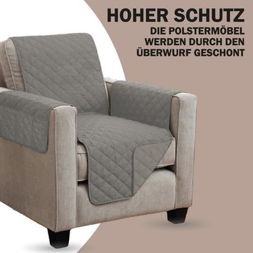 Sesselschoner Sesselschonbezug 190cm x 165cm Bestlivings, Sesselauflage mit Armlehnen und Taschen gesteppt - Sesselüberwurf